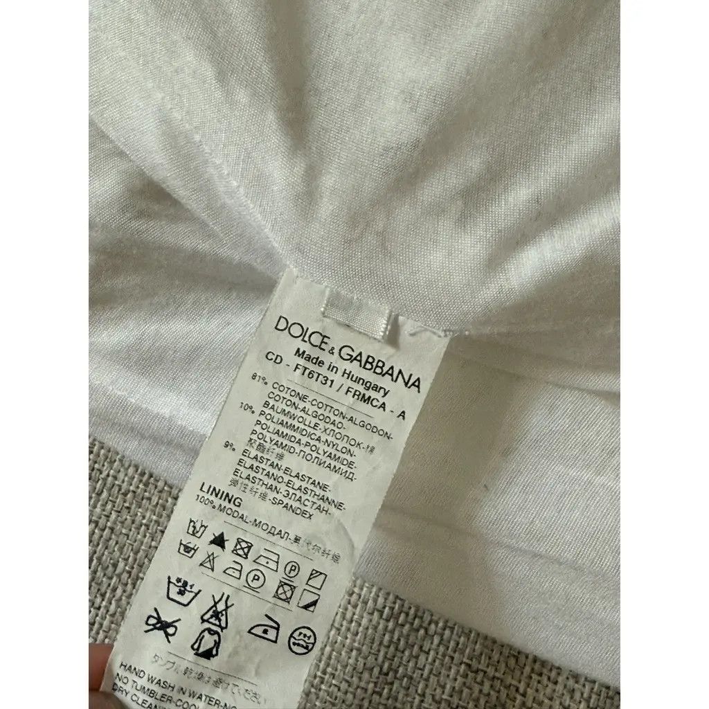 Dolce & Gabbana Dolce & Gabbana White Lace Stretch Bodycon Mini Dress IT40 Size S / US 4 / IT 40 - 8 Thumbnail