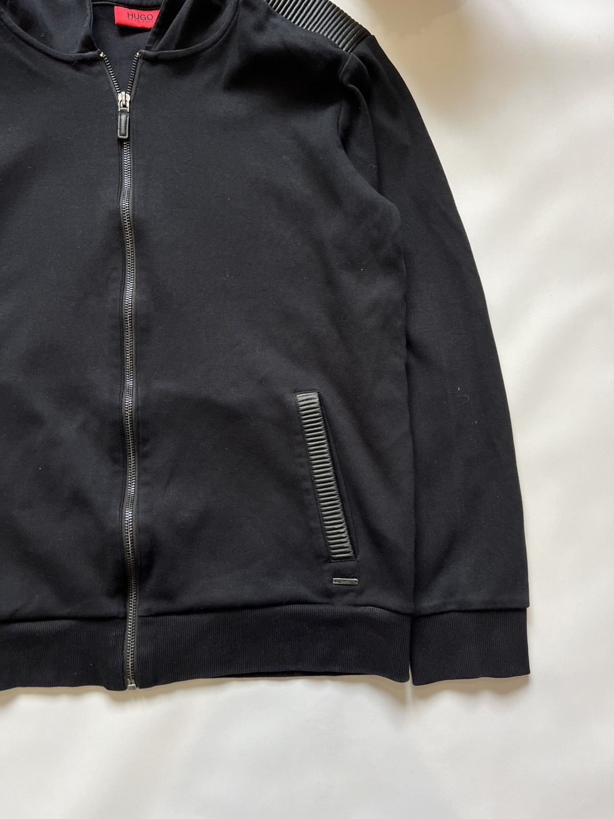 Hugo Boss Hugo BOSS Black Zip Hoodie Mens Classic Leather Size US M / EU 48-50 / 2 - 2 Thumbnail