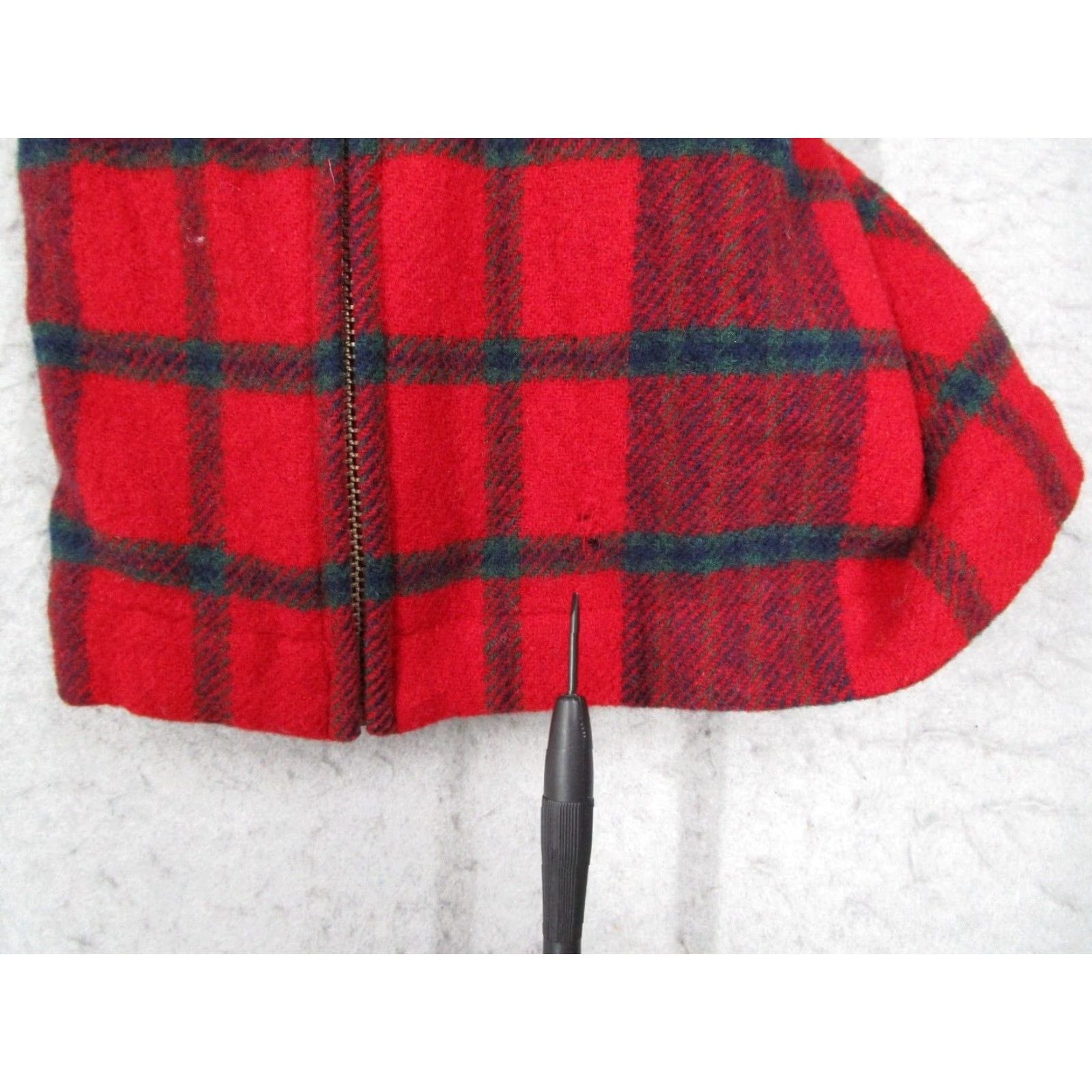 Ralph Lauren VINTAGE LAUREN RALPH LAUREN Jacket Mens Medium Red Plaid Full Zip Lambswool Loop Collar Bomber Jacket Size US M / EU 48-50 / 2 - 7 Thumbnail