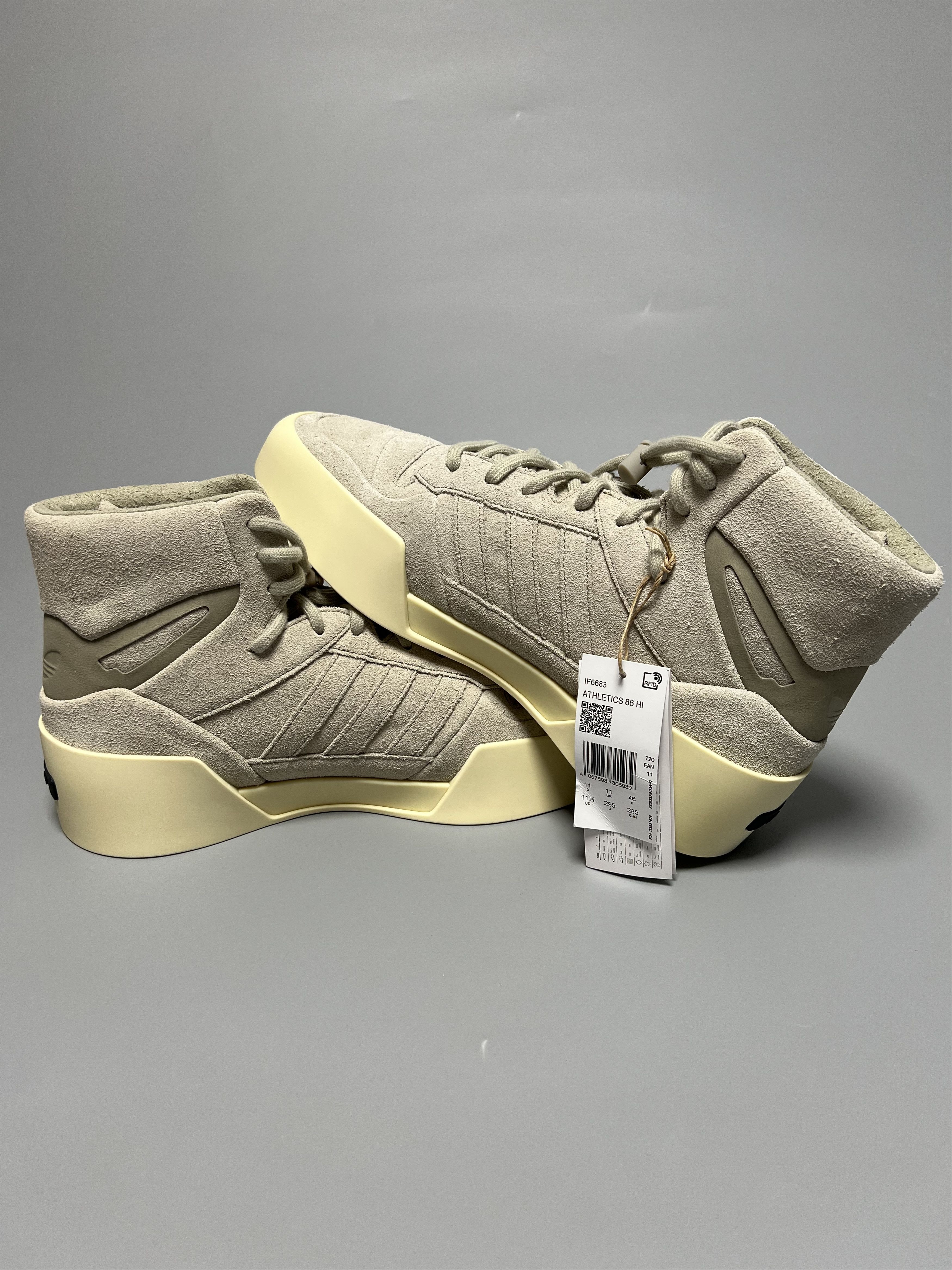 Adidas × Fear of God Fear of God x Adidas Athletics 86 Hi Suede Sneakers US 8.5 Size US 11.5 / EU 44-45 - 5 Thumbnail