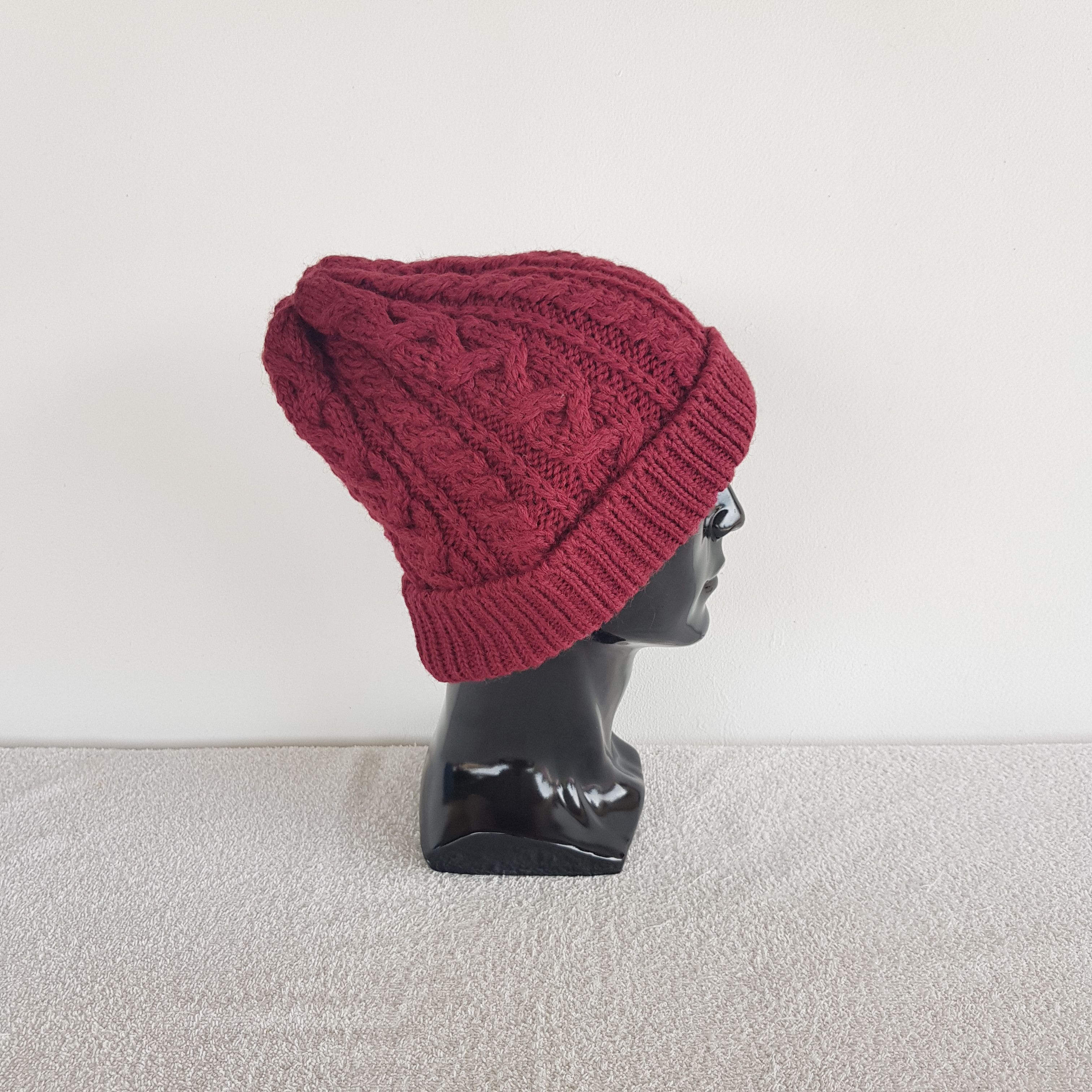 Beams Plus Vintage Beam Beanie Fair Isle Ribbed Knit Snow Caps Hats. Size ONE SIZE - 3 Thumbnail
