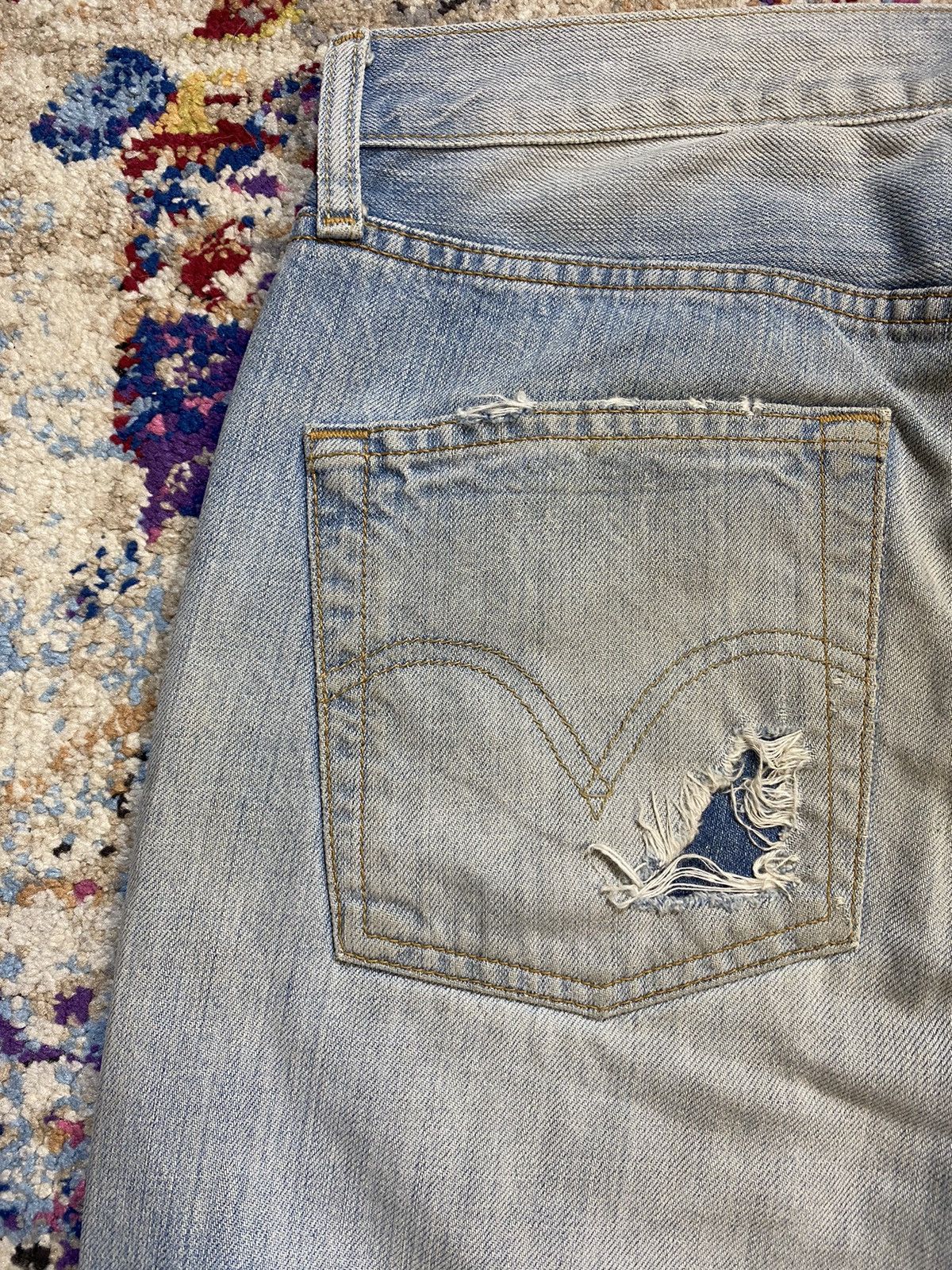 Levi's × Vintage Distressed Washed Blue Rindem Japan 501 Levis 30x32 Size US 32 / EU 48 - 16 Thumbnail