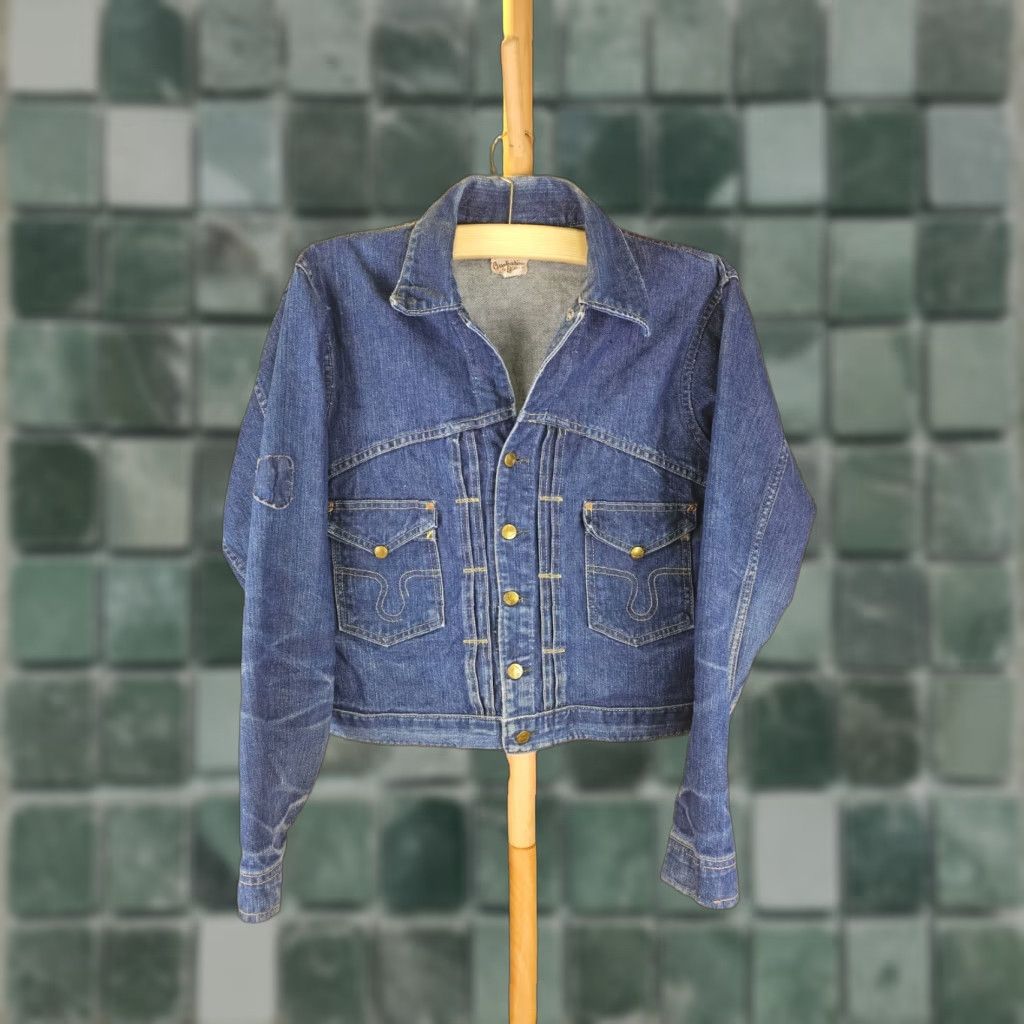 Vintage VINTAGE Big Smith BUCKAROO DENIM JACKET SZ 40 Jacket Mens Blue Cotton Sanforized 50's Bomber 40 Mens Size US XXS / EU 40 - 1 Thumbnail