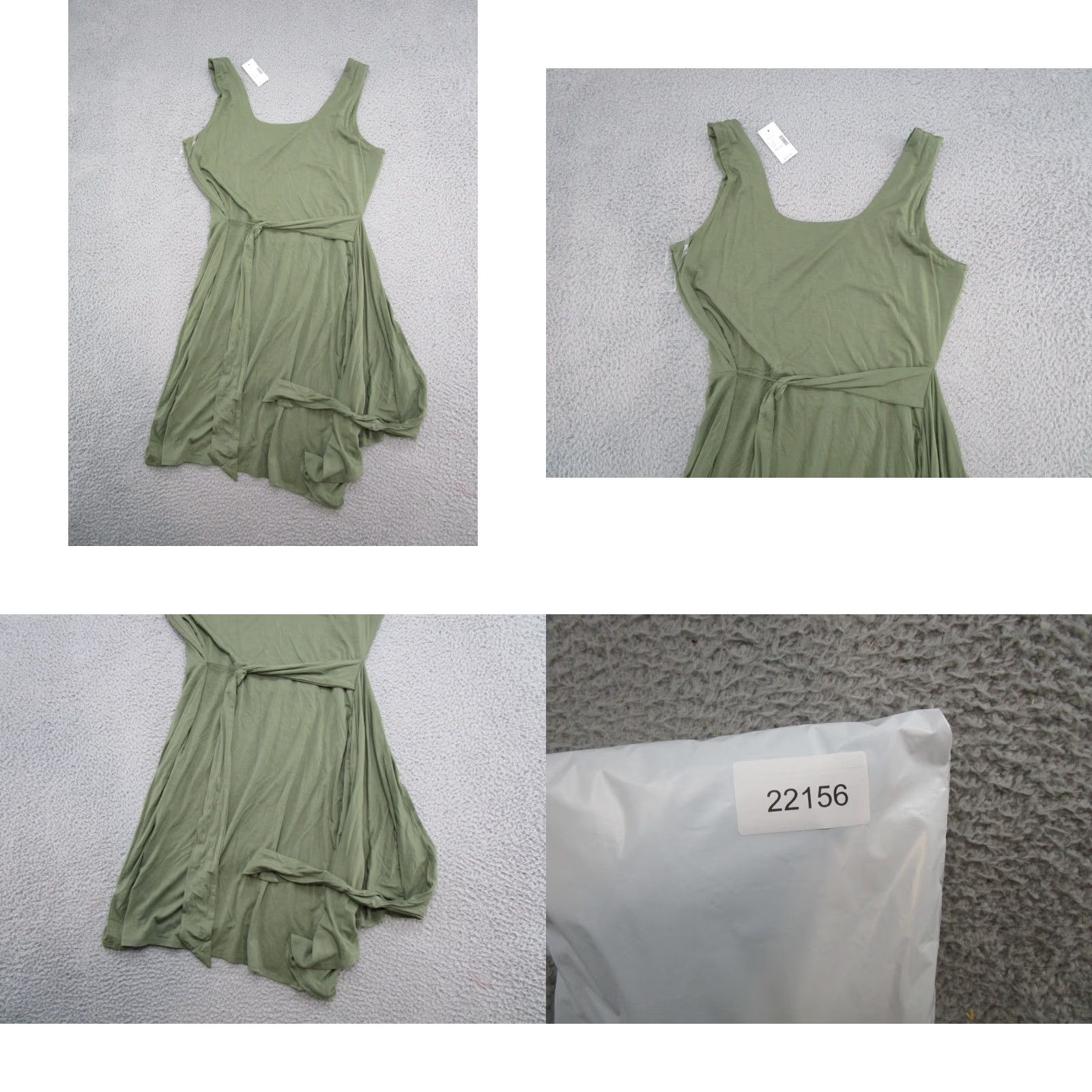 Vintage Maurices Dress Sleeveless Olive Green Stretch Midi Size Medium NEW Size M / US 6-8 / IT 42-44 - 8 Thumbnail