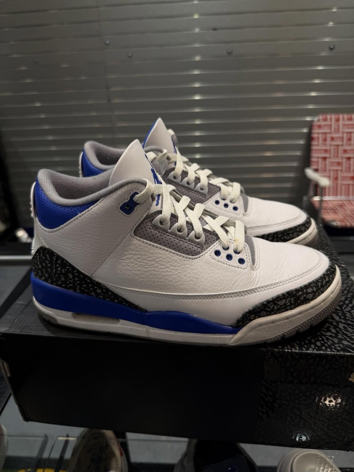 Jordan Brand Jordan 3 Retro Racer Blue Size 8.5 Pre-Owned CT8532-145 Size US 8.5 / EU 41-42 - 2 Thumbnail