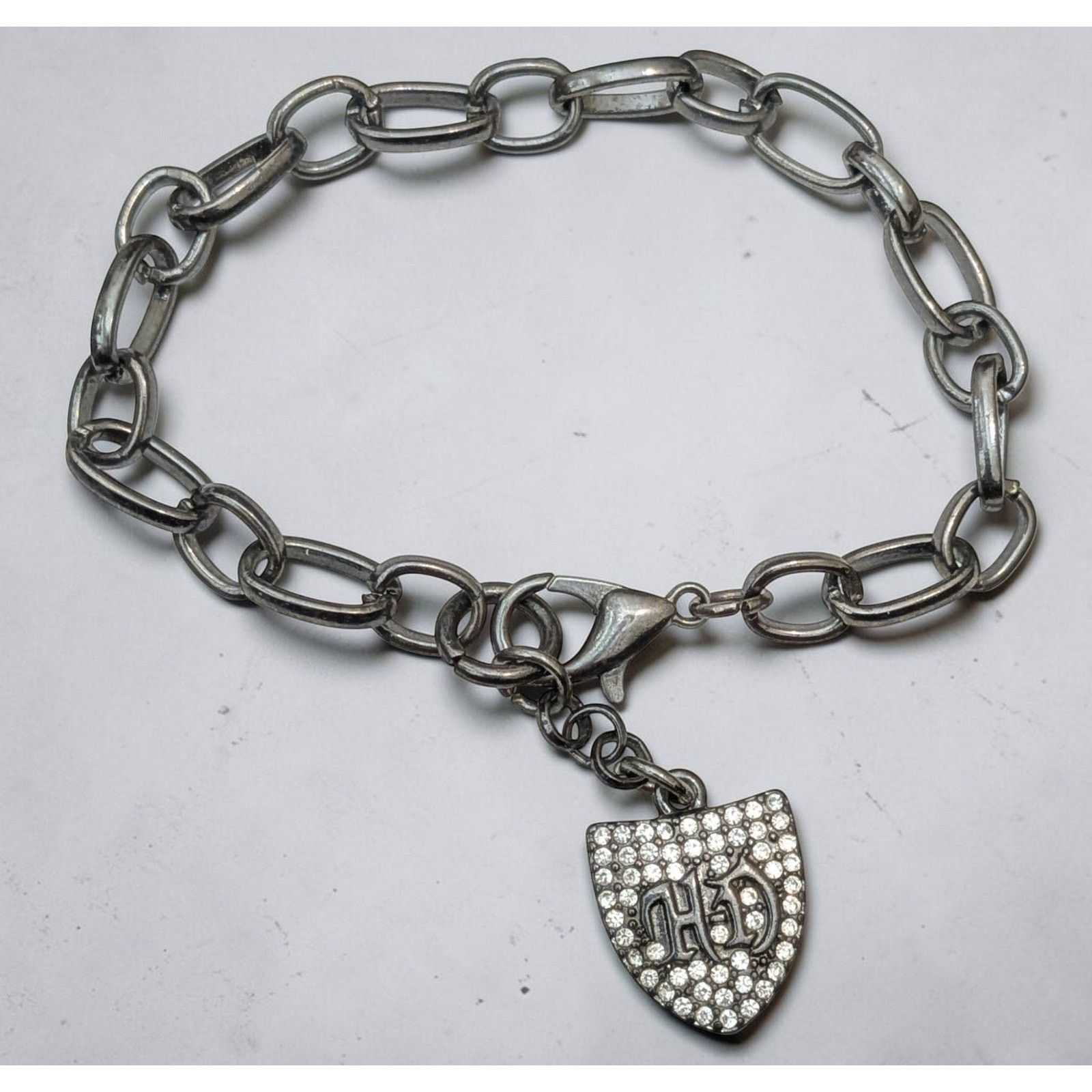 Harley Davidson HARLEY DAVIDSON Rhinestone HD Bar & Shield Charm Bracelet Size ONE SIZE - 4 Thumbnail