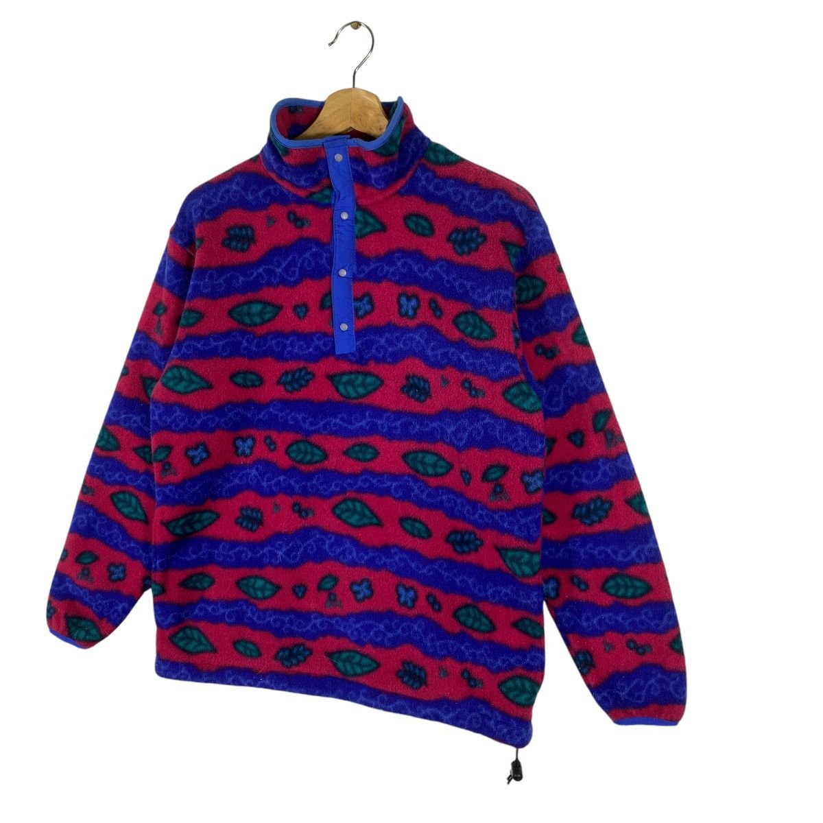 L.L. Bean × Patagonia Vintage Vintage L.L. Bean Red Multi Polar Fleece Half Button Size US M / EU 48-50 / 2 - 3 Thumbnail