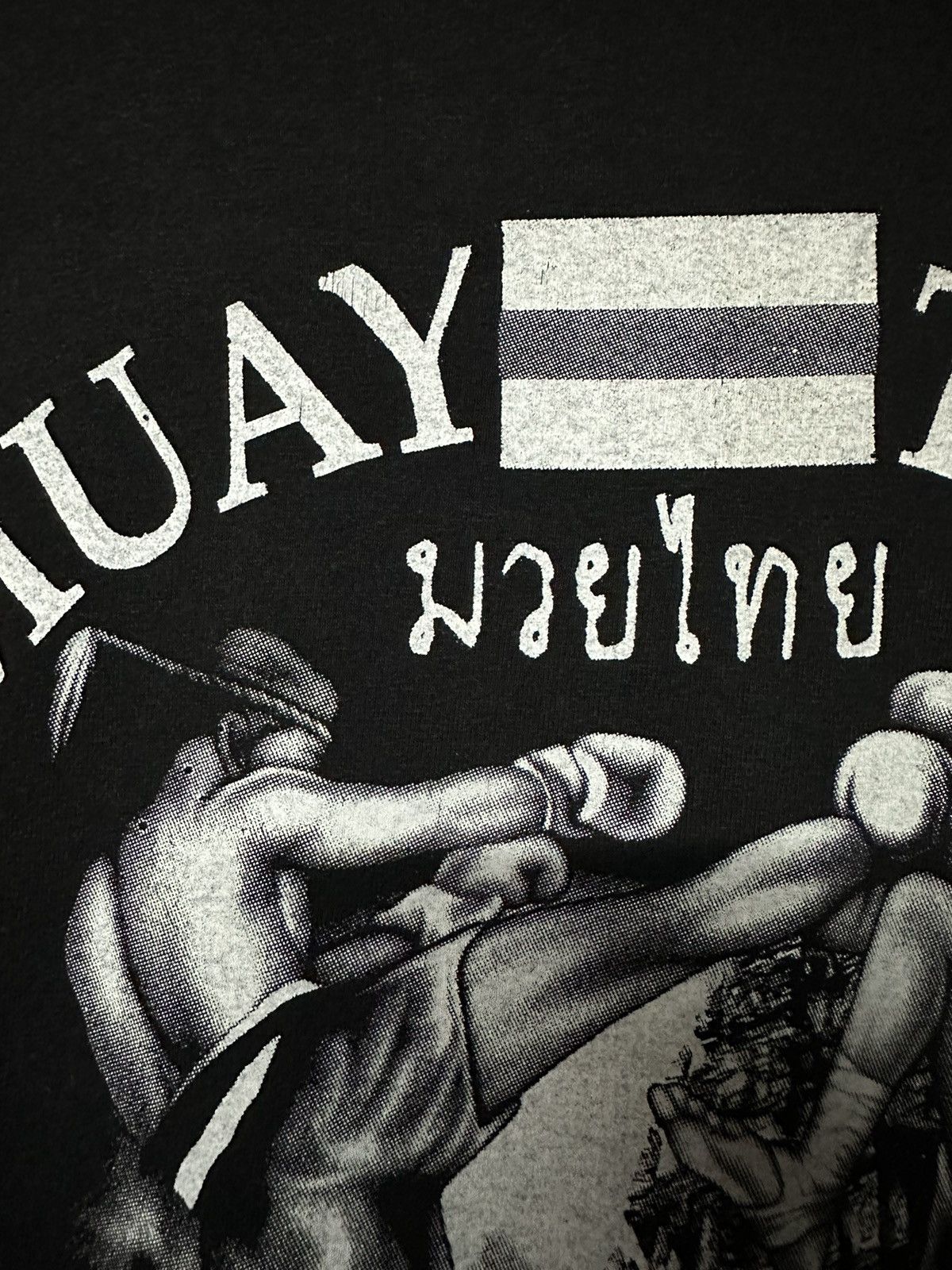 Vintage × WWE × WWF Vintage Boxing Muay Thai Sun Faded Tee Size US M / EU 48-50 / 2 - 8 Thumbnail