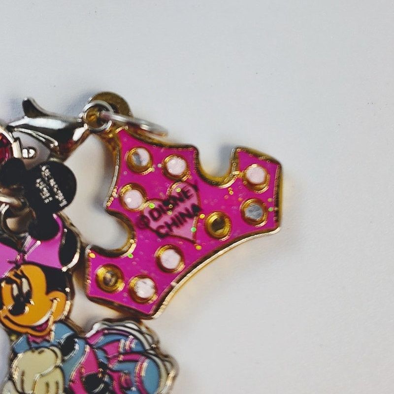 Disney Disney Minnie Mouse 5 Charm Pink Chain Bracelet Cute & Fun Size ONE SIZE - 6 Thumbnail