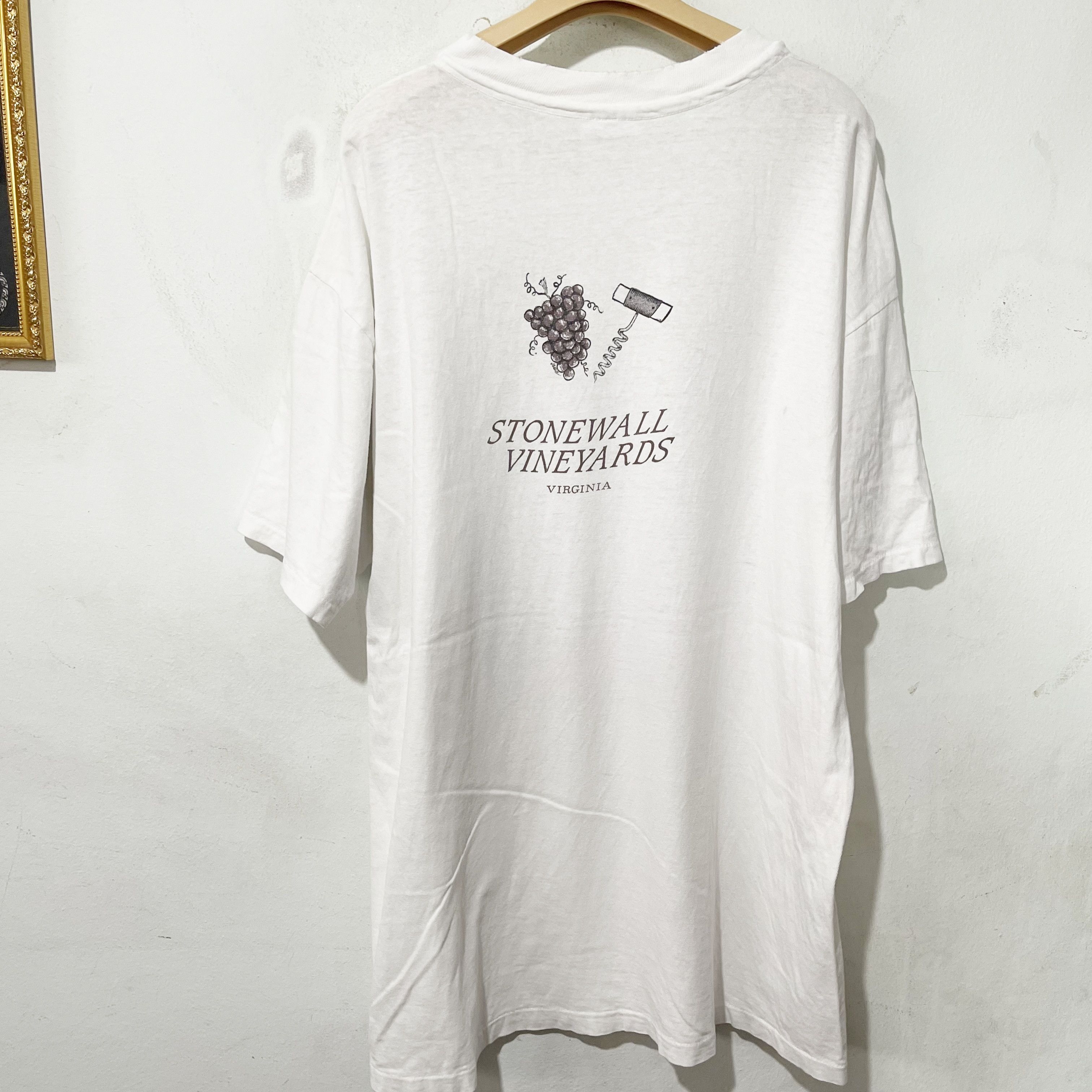 Vintage Vintage 90s “Life Is Too Short to Drink Bad Wine” T-Shirt Size US XL / EU 56 / 4 - 4 Thumbnail