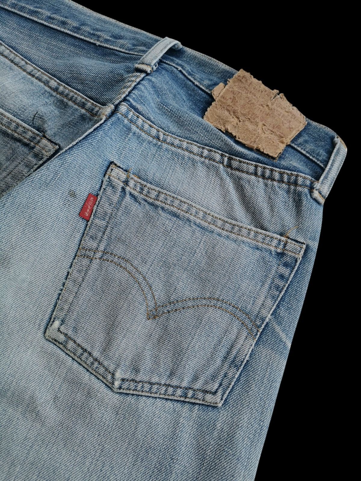 Levi's 70s - 80s Vintage Levis Button Stamp 6 Selvedge Denim Jeans Size US 27 - 8 Thumbnail