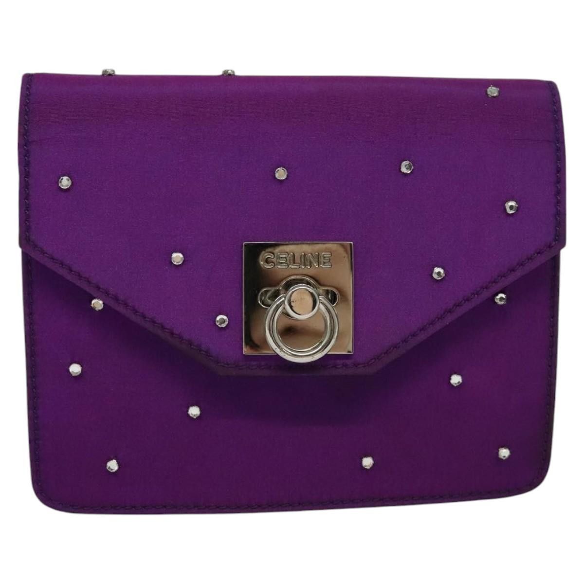 Celine CELINE Chain Shoulder Bag Nylon Purple Size ONE SIZE - 13 Thumbnail