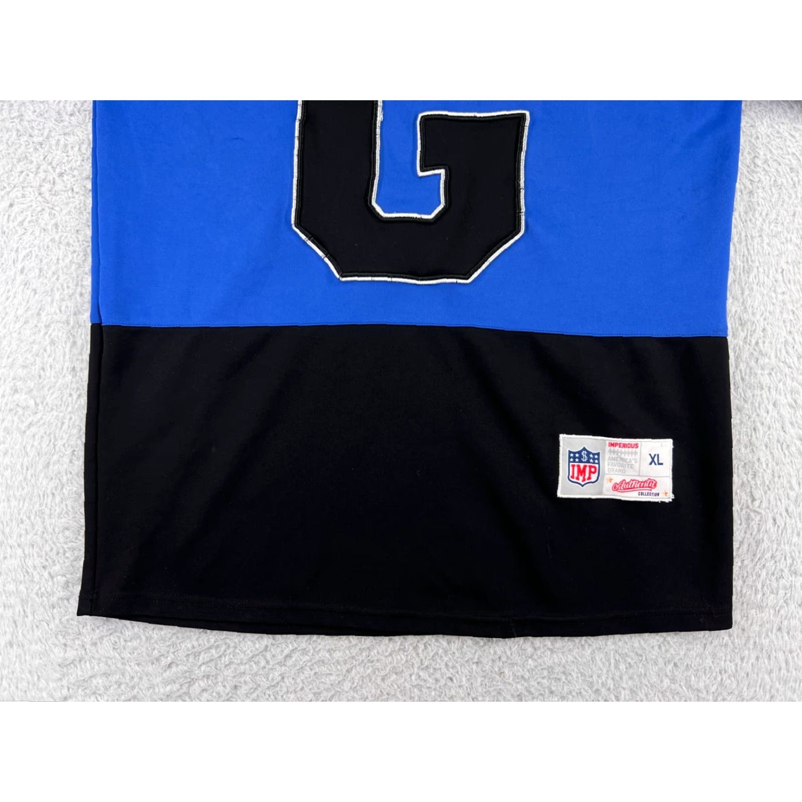 Vintage VINTAGE Imperious Jersey Mens L Blue Black G Wreck-Crew 90s Hip Hop Button-Up Short Sleeve Polyester Casual Shirt Size US L / EU 52-54 / 3 - 7 Thumbnail