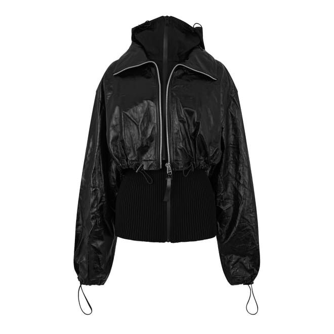 Bottega Veneta Bottega Veneta Hooded Relaxed Fit Sports Jacket in Black Size XL / US 12-14 / IT 48-50 - 1 Thumbnail