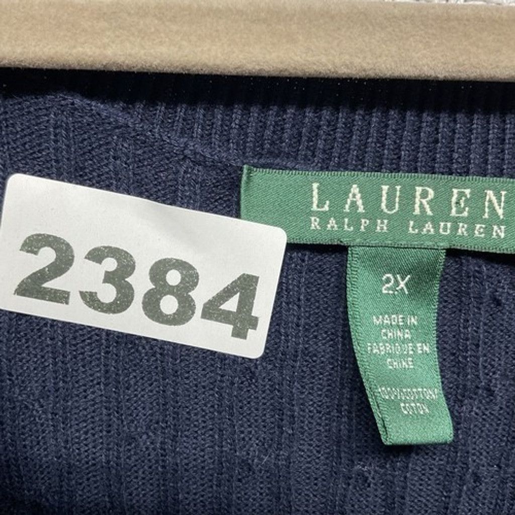 Lauren Ralph Lauren Lauren Ralph Lauren Cable Knit RoundNeck Sweater Women 2X Size ONE SIZE - 2 Thumbnail