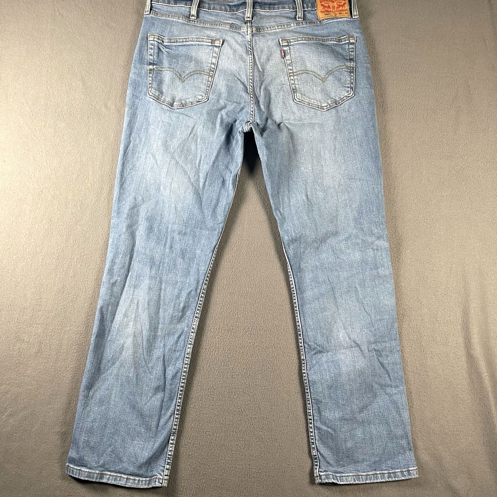 Levi's Levi's 514 Jeans Men 38x32 Light Blue Wash Distressed Straight Leg Jeans Regular Denim 5-Pocket USA 90s Grunge Rock Cowboy Vintage: No Men Size US 38 / EU 54 - 6 Thumbnail