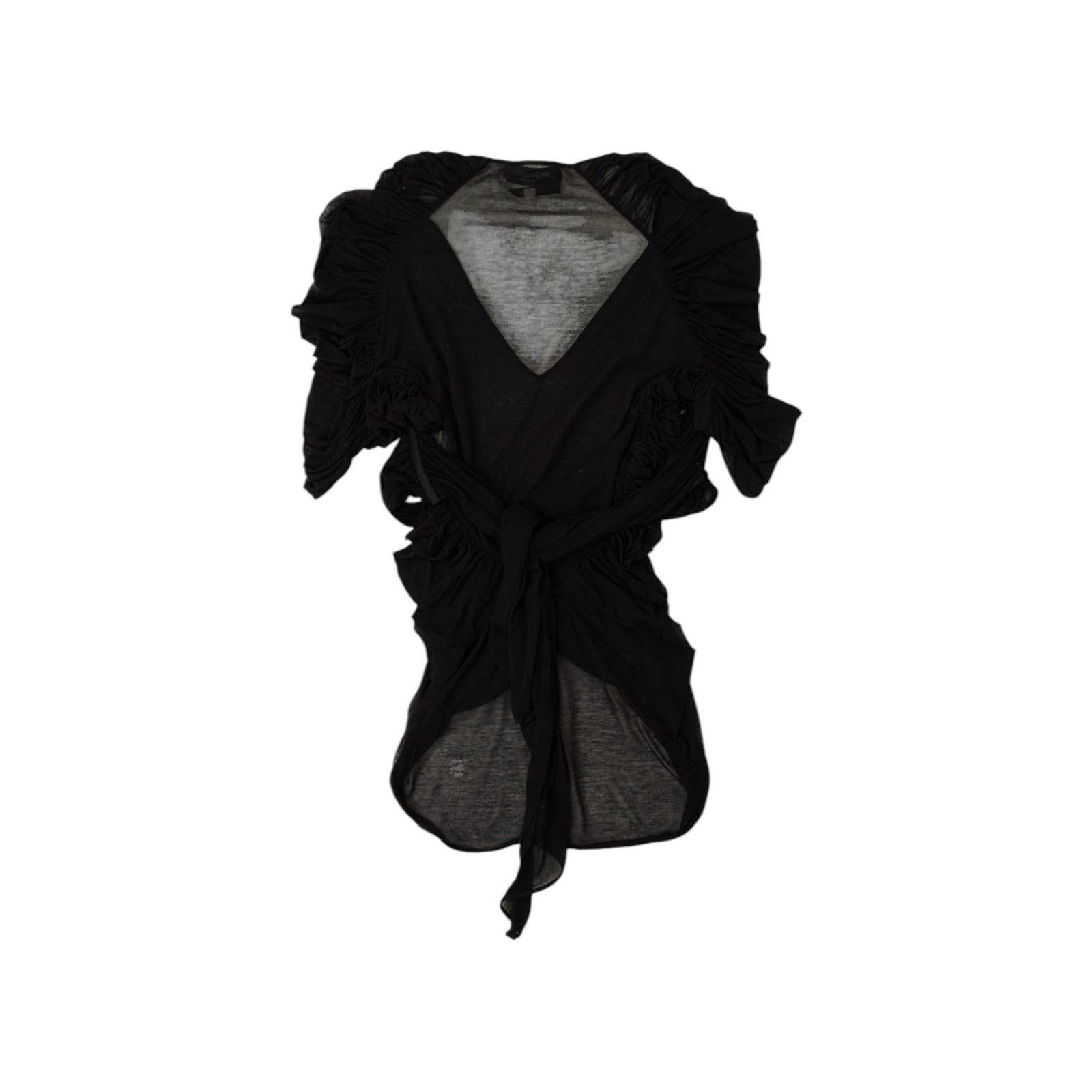 Yves Saint Laurent by Tom Ford S/S 2003 Navy Sheer Top Size M / US 6-8 / IT 42-44 - 2 Thumbnail