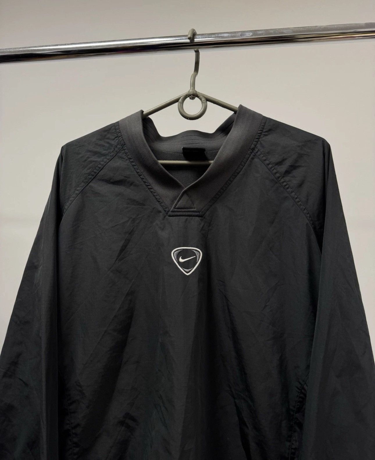 Nike × Vintage Vintage 90s Nike Nylon Jacket Anorak Center Swoosh Clima Fit Size US L / EU 52-54 / 3 - 2 Thumbnail
