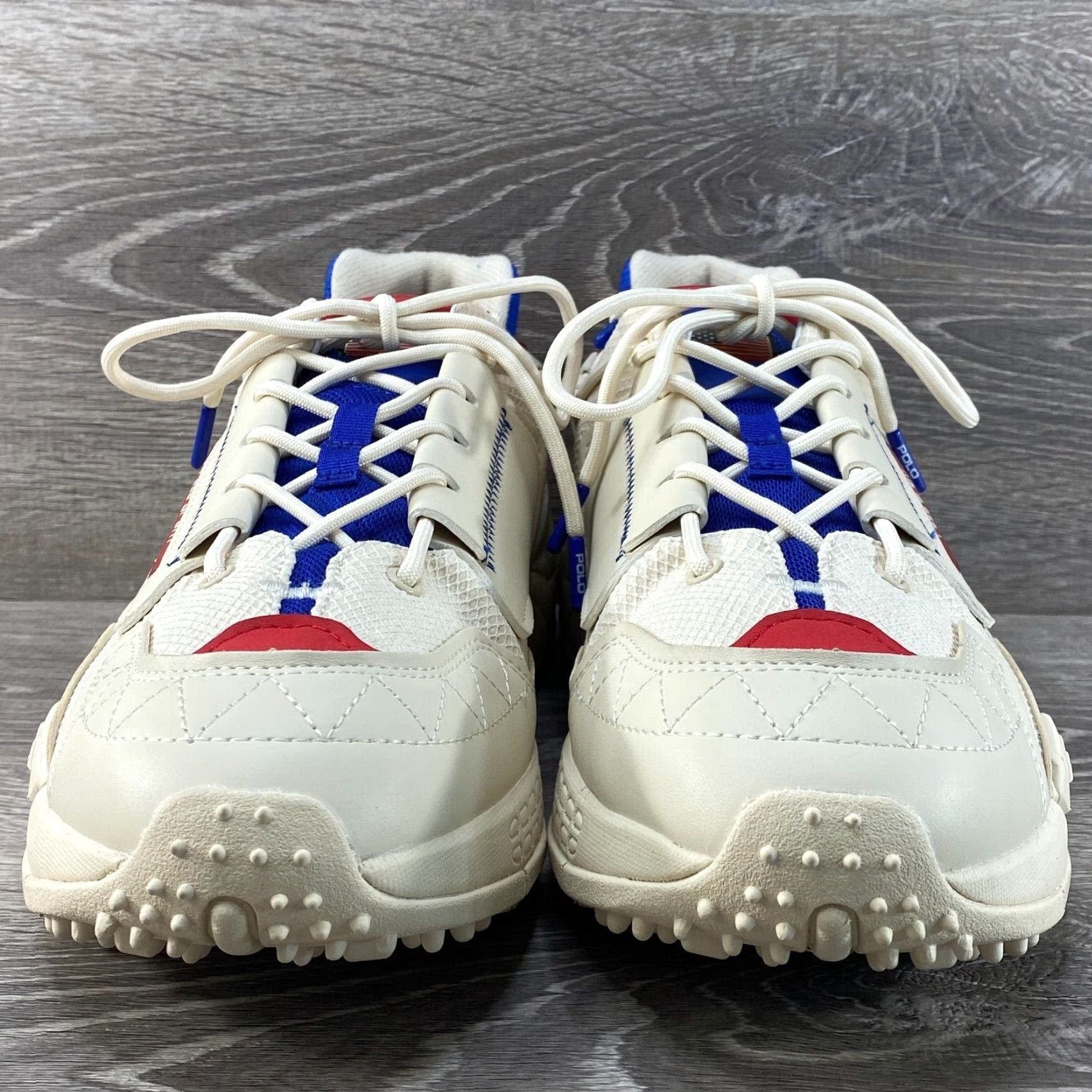 Polo Ralph Lauren Polo Ralph Lauren Sport Mens 11.5 PS200 SK HTL Beige Red Blue Shoe Sneakers NEW Size US L / EU 52-54 / 3 - 4 Thumbnail