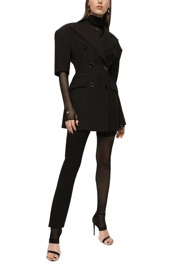 Dolce & Gabbana o1y0825 Crepe Coat in Black Size M / US 6-8 / IT 42-44 - 3 Thumbnail