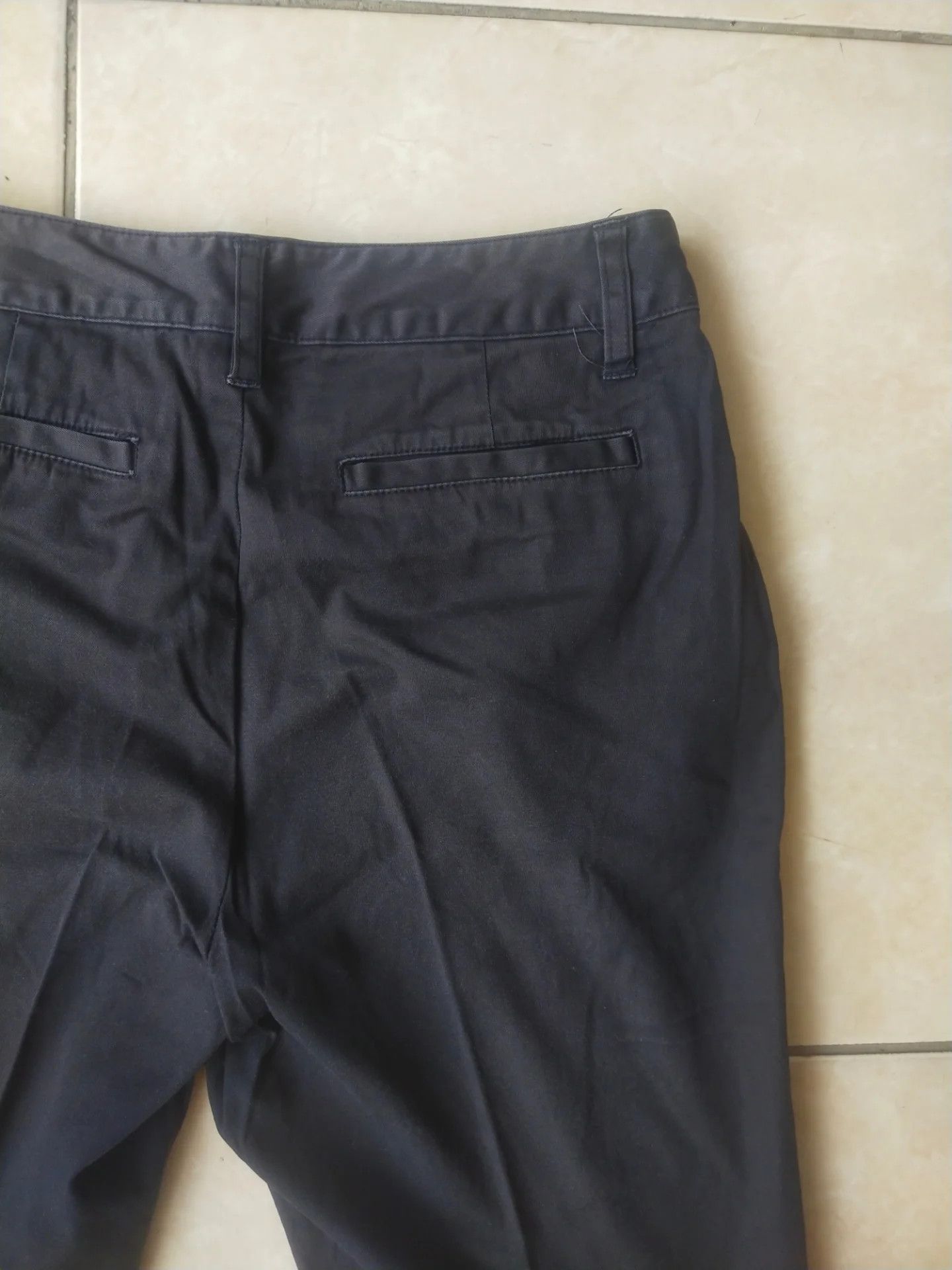 Muji Muji USA Basic Black Cotton Chino Long Pants Size 27" / US 4 / IT 40 - 4 Thumbnail