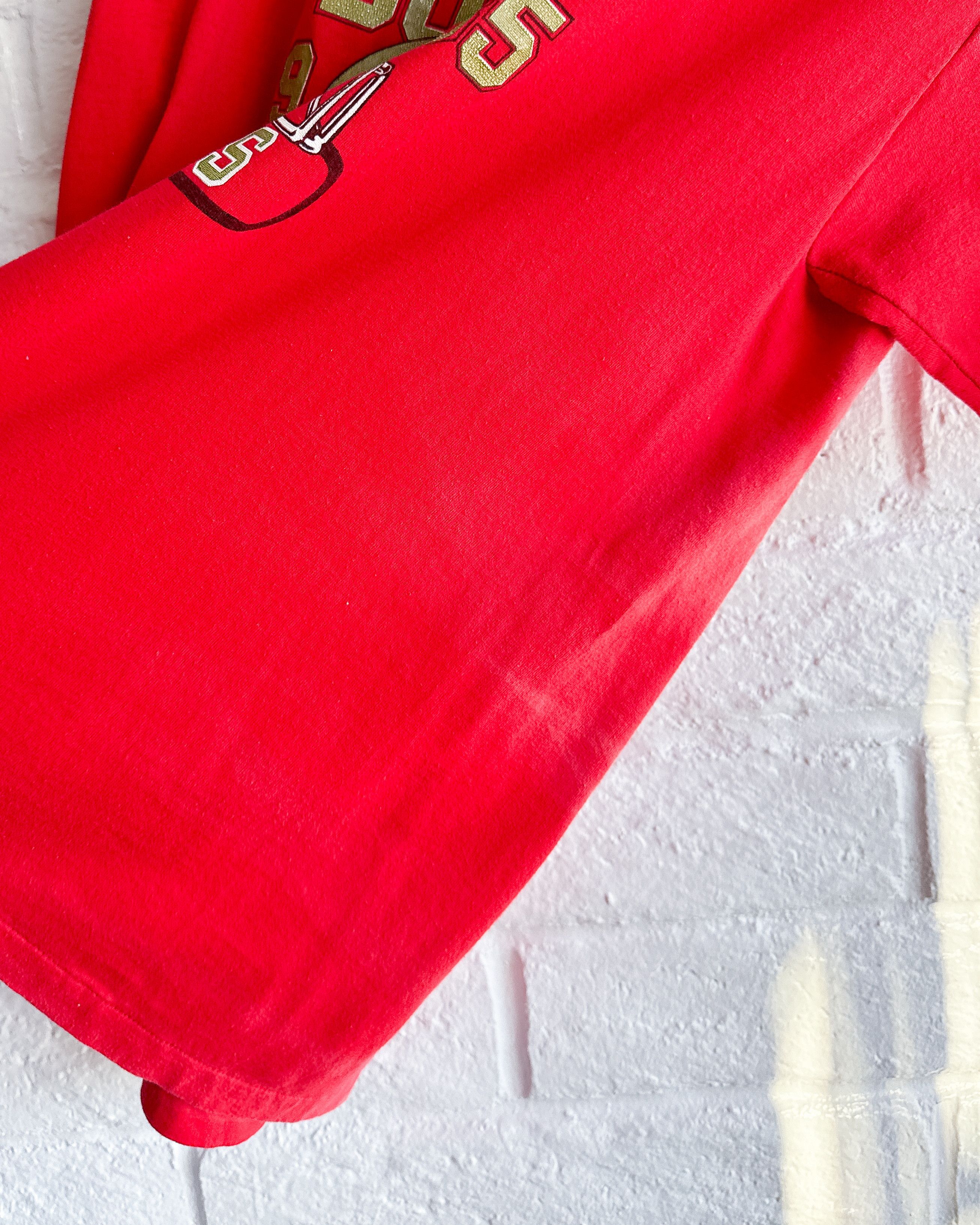 Vintage Vintage 1980s Logo 7 49ers Super Bowl T Shirt Red XL NFL Size US XL / EU 56 / 4 - 8 Thumbnail