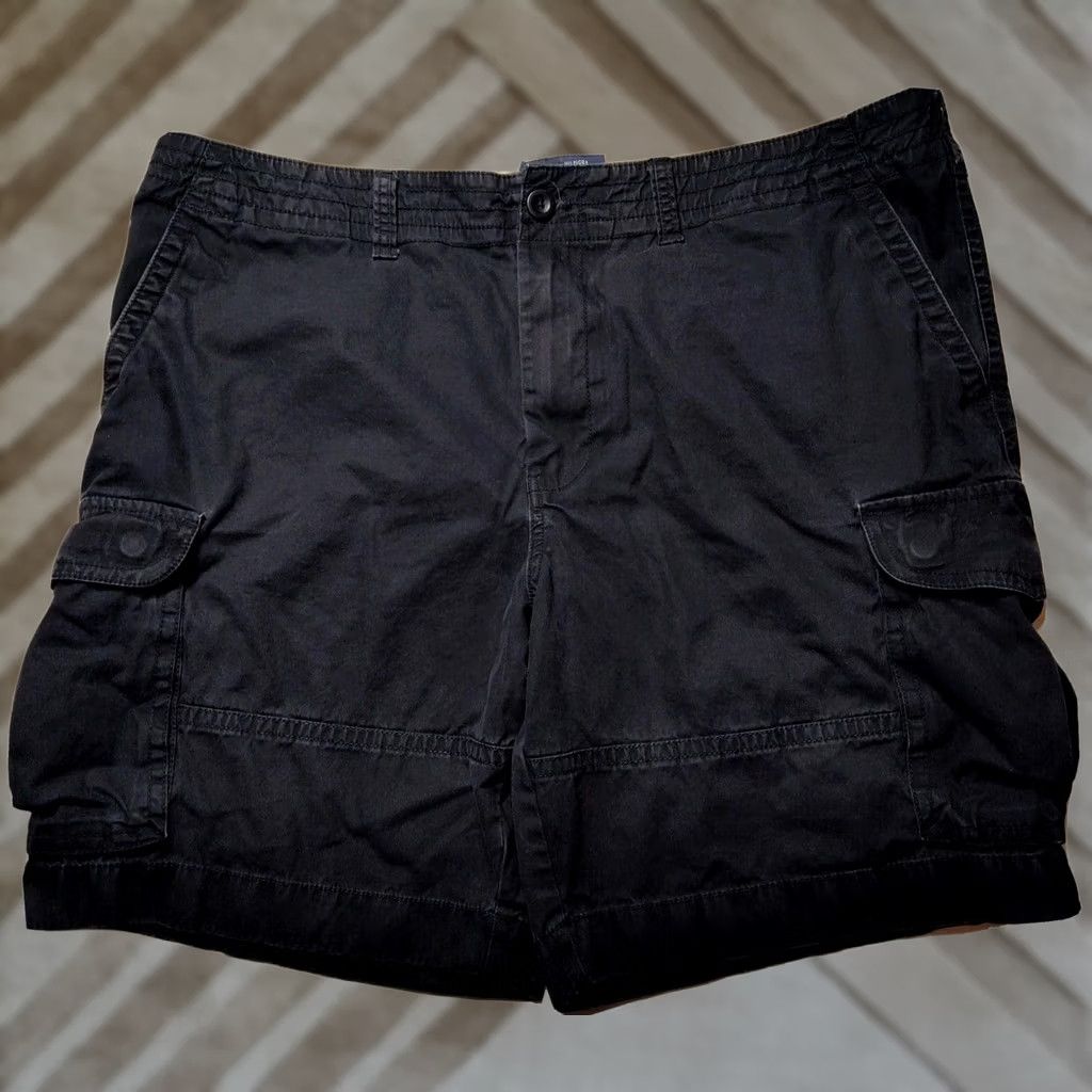 Tommy Hilfiger TOMMY HILFIGER Cargo Shorts Black Cotton 10" Heavyweight Men 42 Size US 42 / EU 58 - 1 Thumbnail
