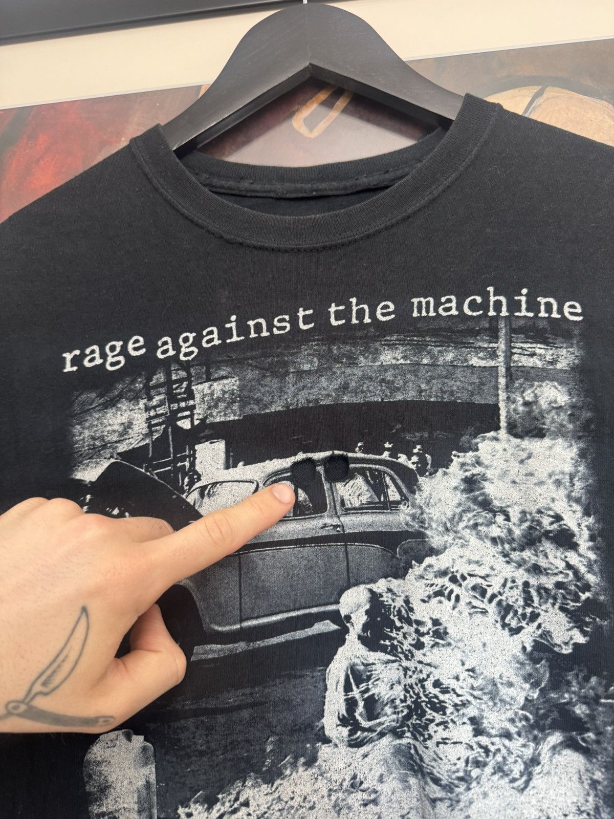 Band Tees Rage Against The Machine Y2k RATM Vintage Tee Band Washed Size US M / EU 48-50 / 2 - 2 Thumbnail