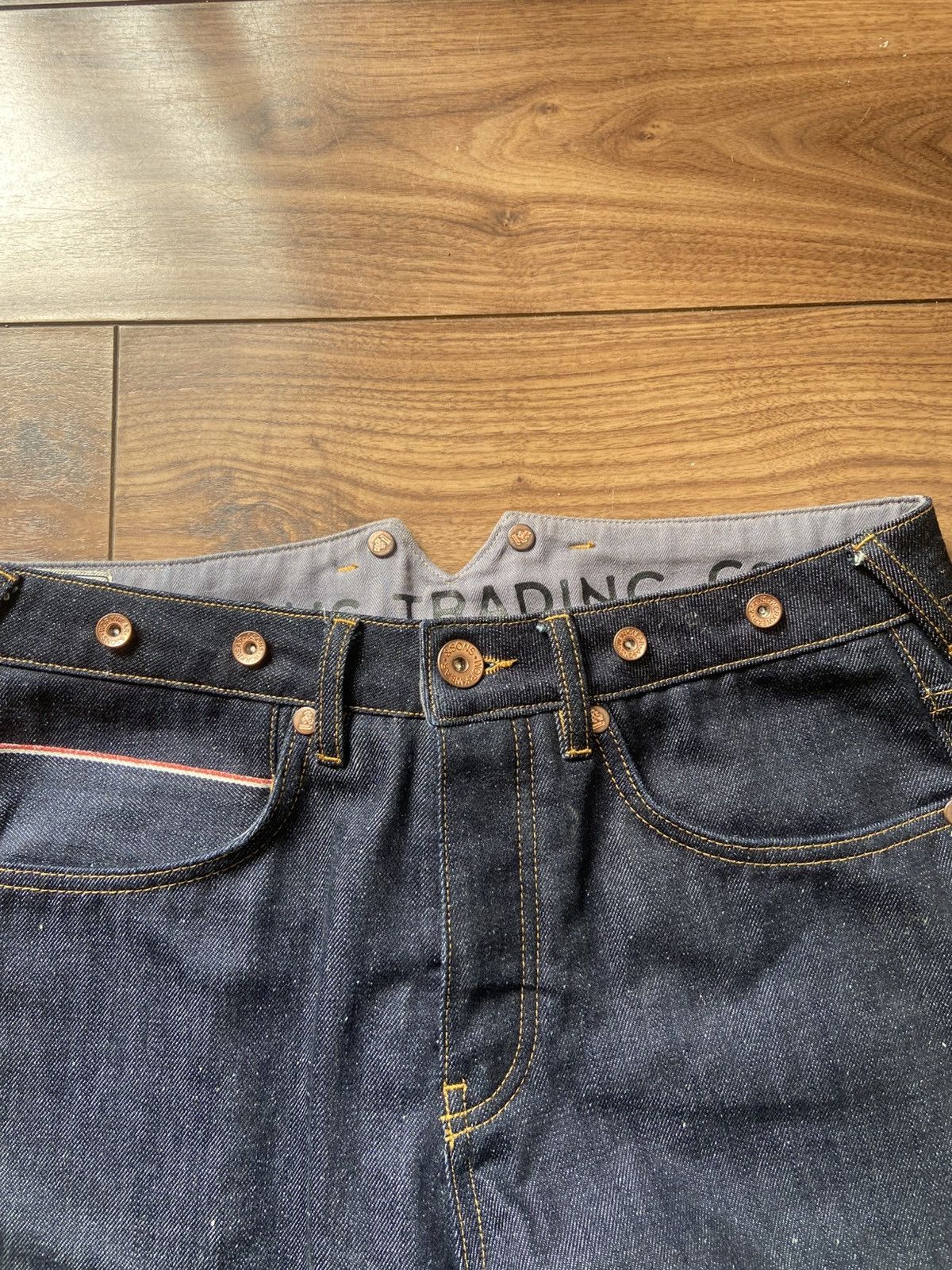 &SONS &SONS The New Frontier 14Oz Selvedge Raw Denim Jeans Size US 30 / EU 46 - 2 Thumbnail