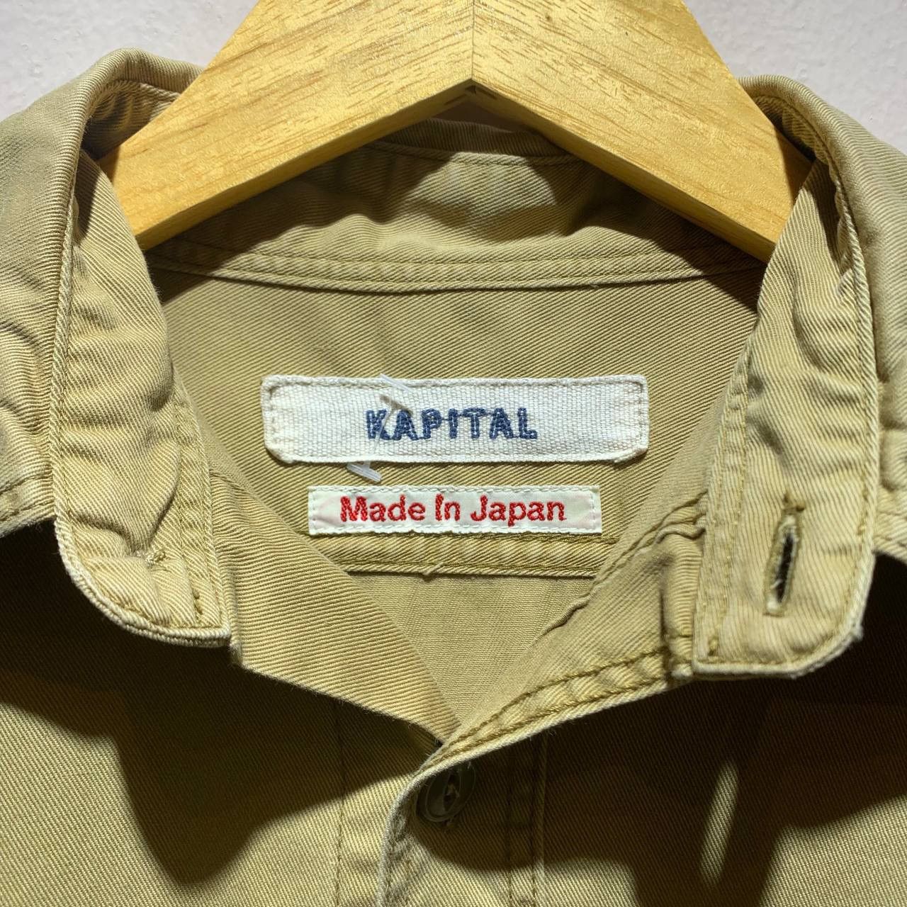 Kapital Kapital Vintage Ovul Pocket Khaki Buttons Up Shirts Size US XS / EU 42 / 0 - 4 Thumbnail