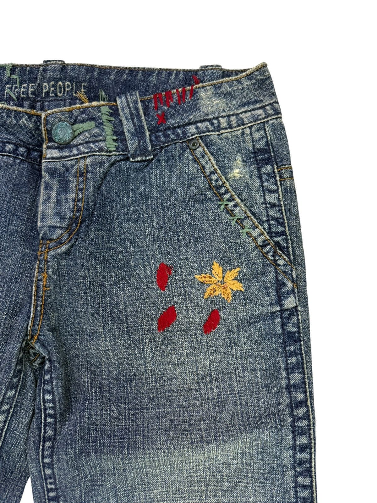 Japanese Brand Flared Jeans Free People Distressed Bootcut Denim Size US 30 / EU 46 - 6 Thumbnail