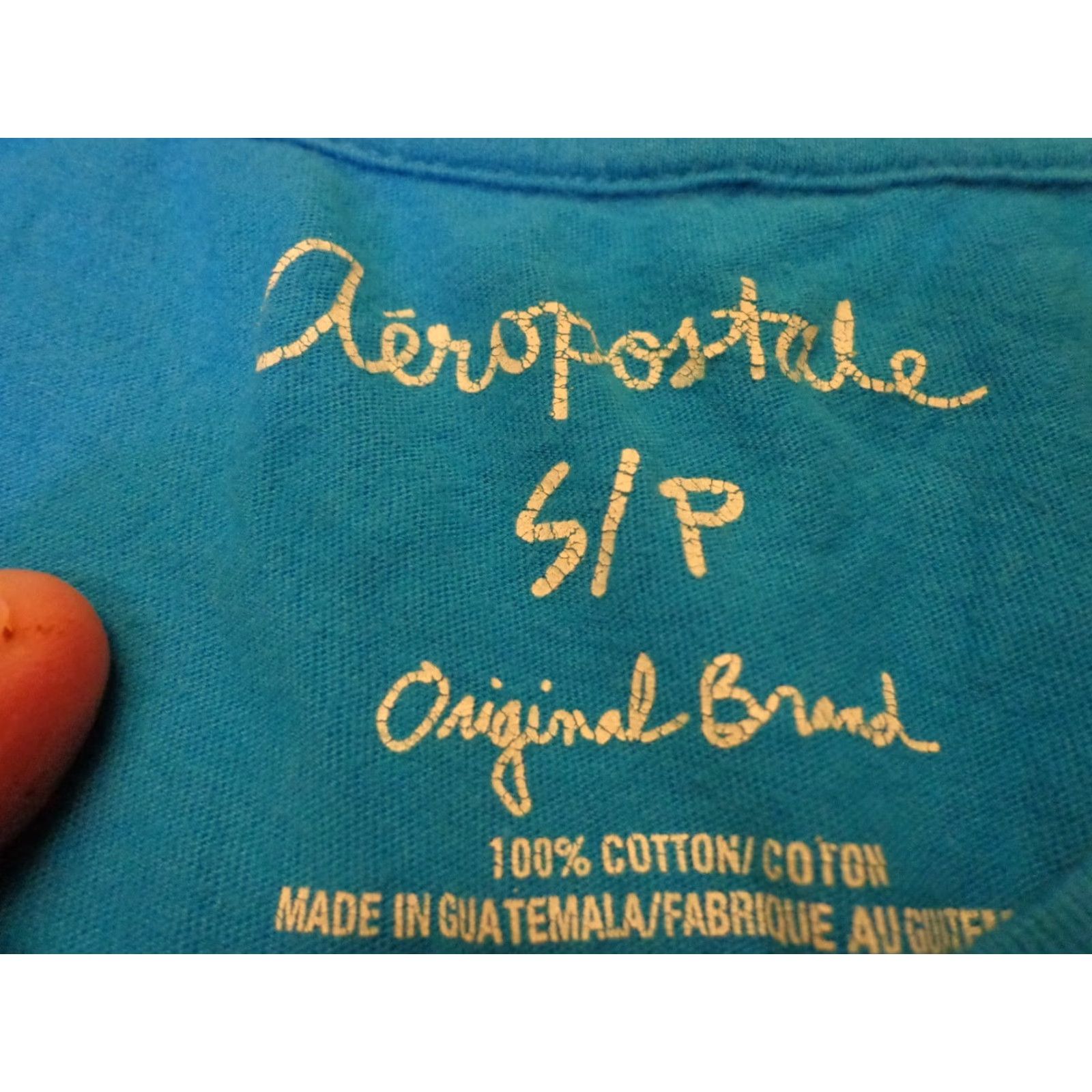 Vintage Aero NY 87 T-Shirt Blue Aeropostale Junior's Small Womens Short Sleeve Casual Cotton Shirt Regular Size S Size S / US 4 / IT 40 - 3 Thumbnail