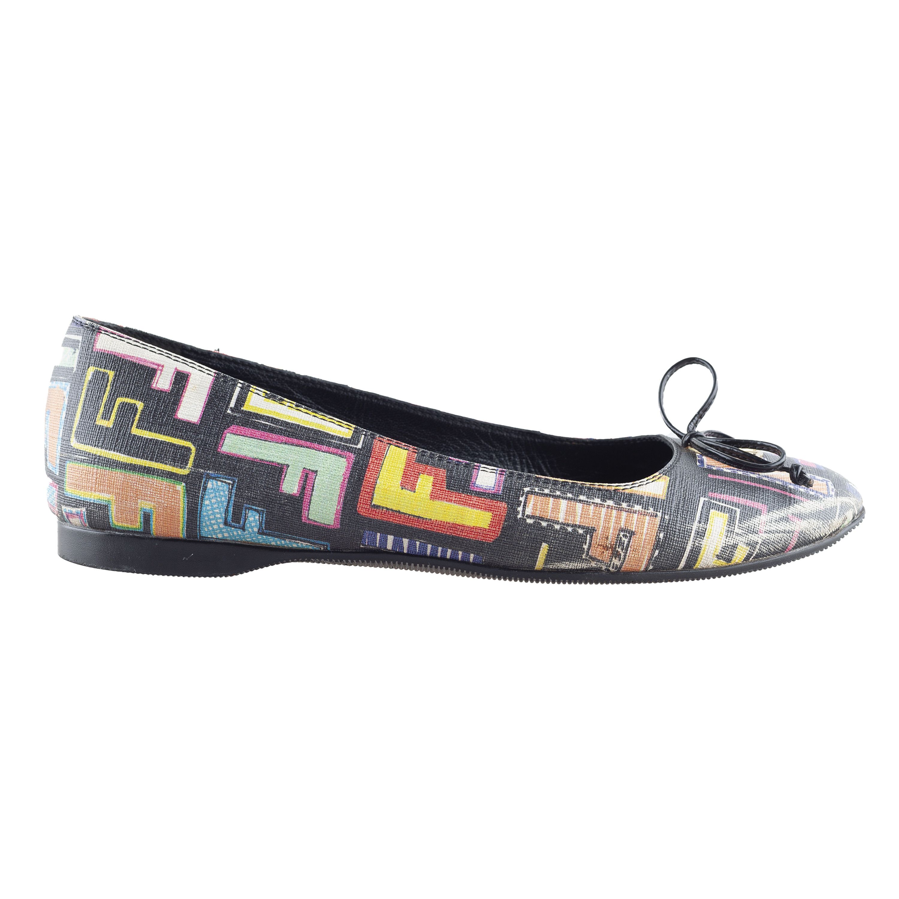Fendi Fendi Zucca Monogram Vintage Black Flats (36,5 IT/37,5 EU) Size US 6.5 / IT 36.5 - 4 Thumbnail