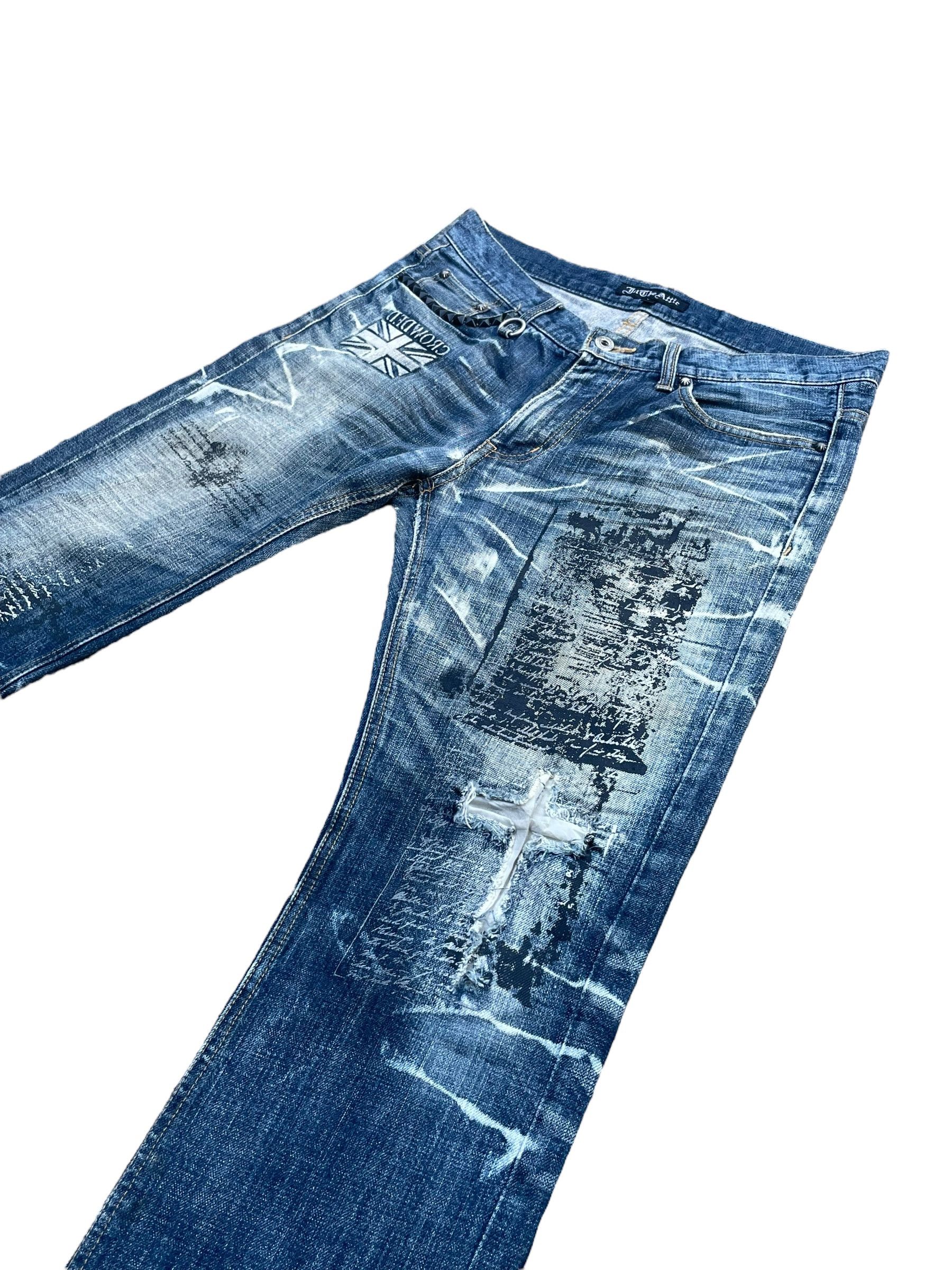 In The Attic In The Attic Custom Distresed Denim Size US 35 - 2 Thumbnail