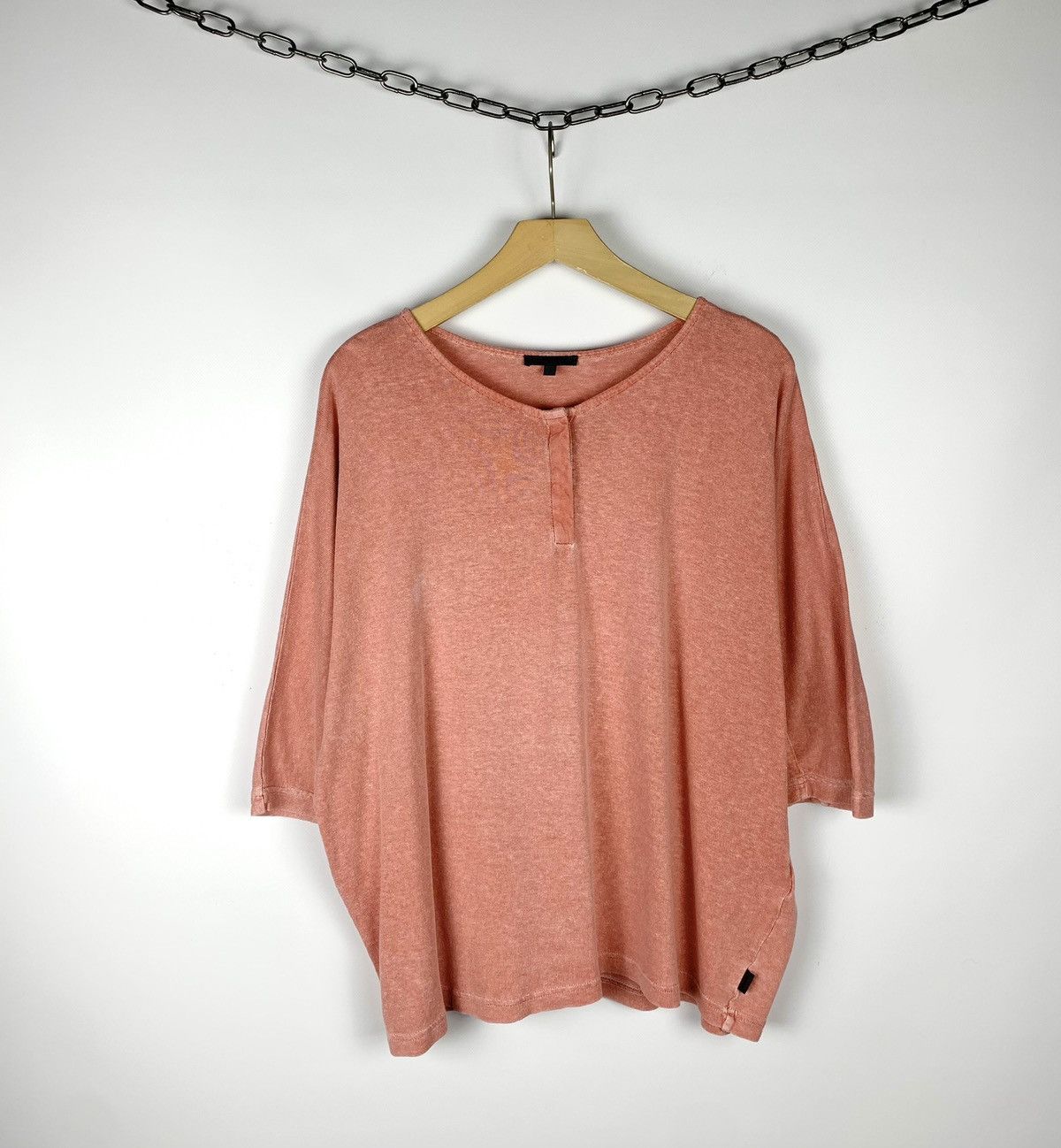 OSKA OSKA Oversized Henley Tunic Top Size 2 Pullover 3/4 Sleeve Size XS / US 0-2 / IT 36-38 - 1 Thumbnail