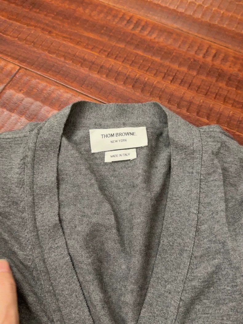 Thom Browne Thom Browne Gray wool sweater Size US XL / EU 56 / 4 - 4 Thumbnail