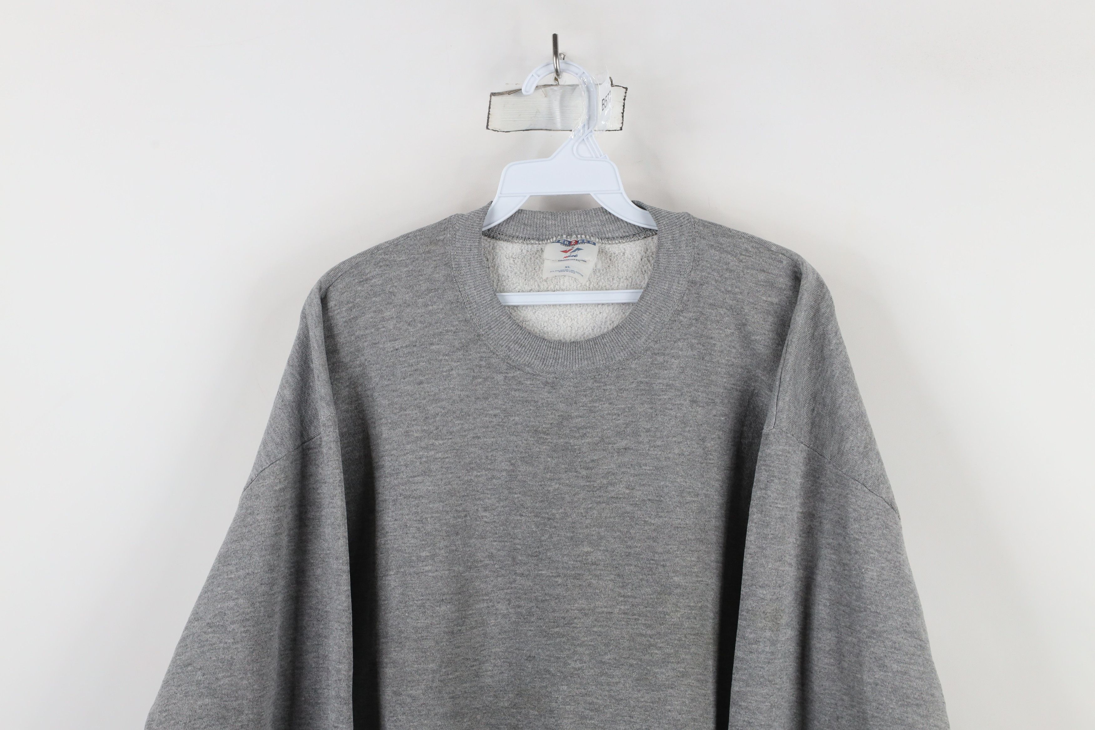 Vintage Vintage 90s Streetwear Crewneck Sweatshirt Heather Gray USA Size US XL / EU 56 / 4 - 2 Thumbnail