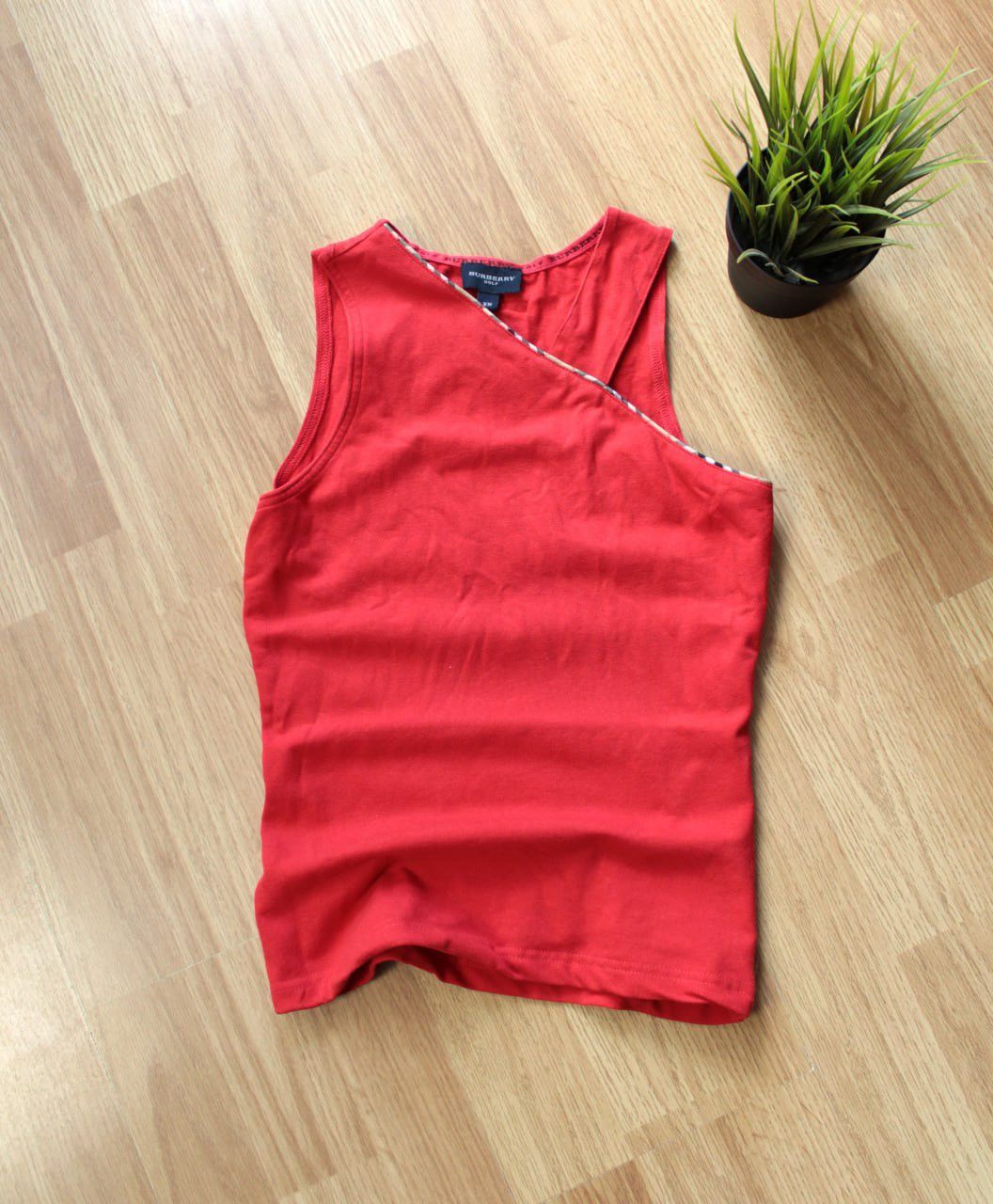 Burberry 🔥 Burberry Golf Vintage Tank Top Shirt Red Vintage Size XS / US 0-2 / IT 36-38 - 1 Thumbnail