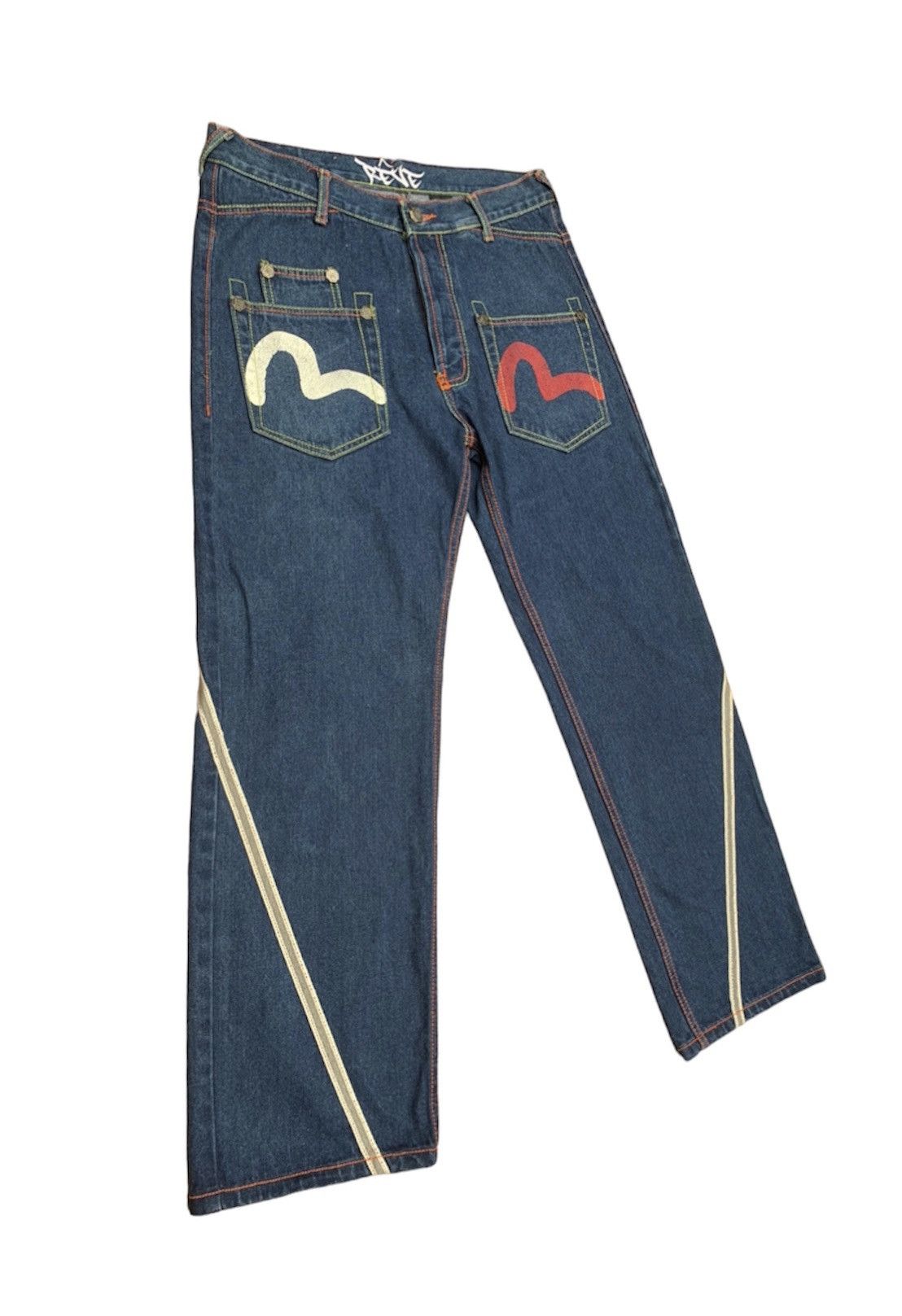Vintage REVE Evisu Logo Japanese Denim Pants Size US 34 / EU 50 - 3 Thumbnail