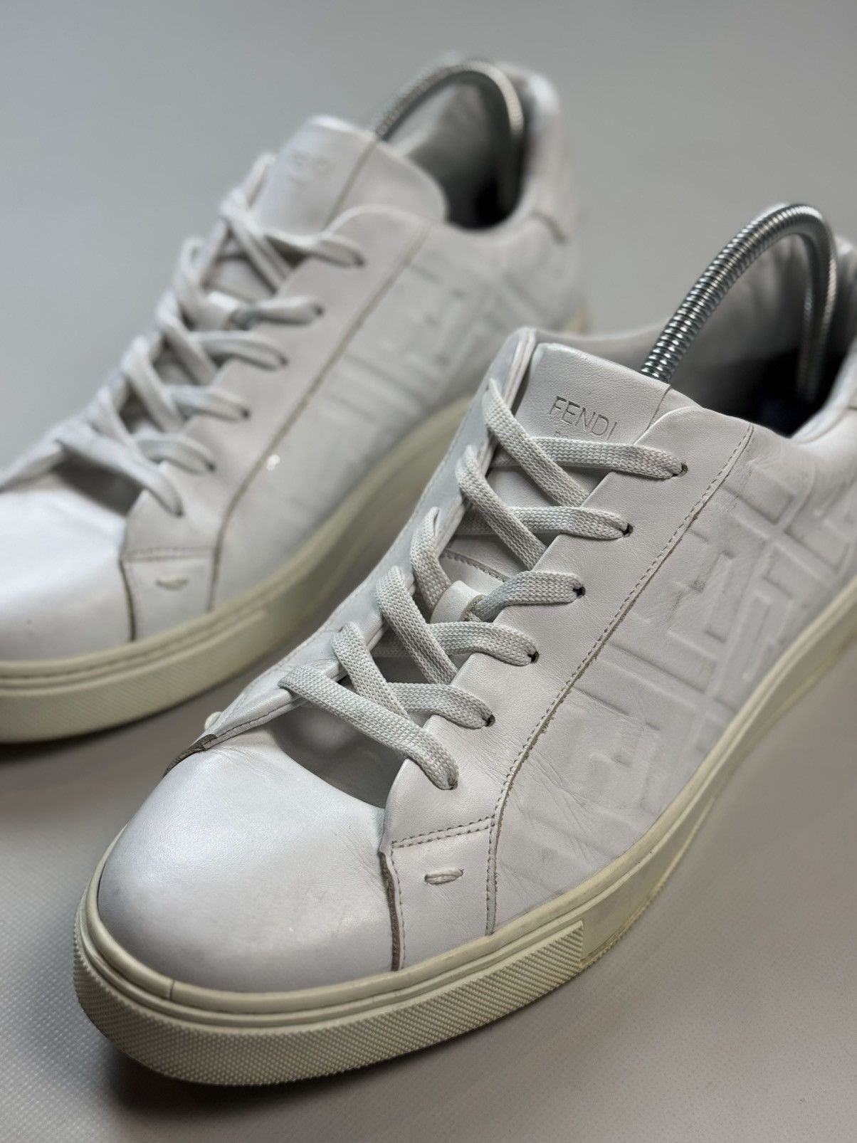 Fendi FF Monogram Leather Low Top Casual Lace Up Sneakers Shoes Size US 14 / EU 47 - 13 Thumbnail