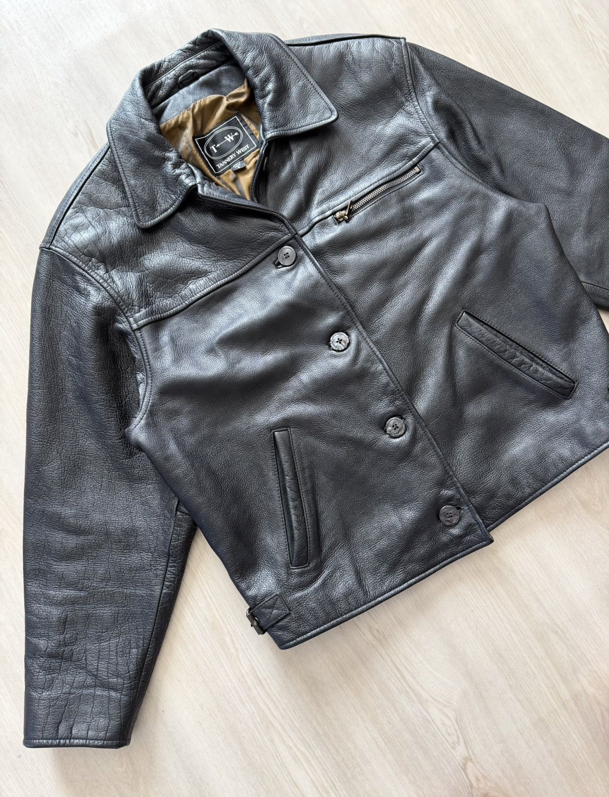 Tannery West Vintage Tannery West Button Front Leather Jacket Sz S Size S / US 4 / IT 40 - 4 Thumbnail
