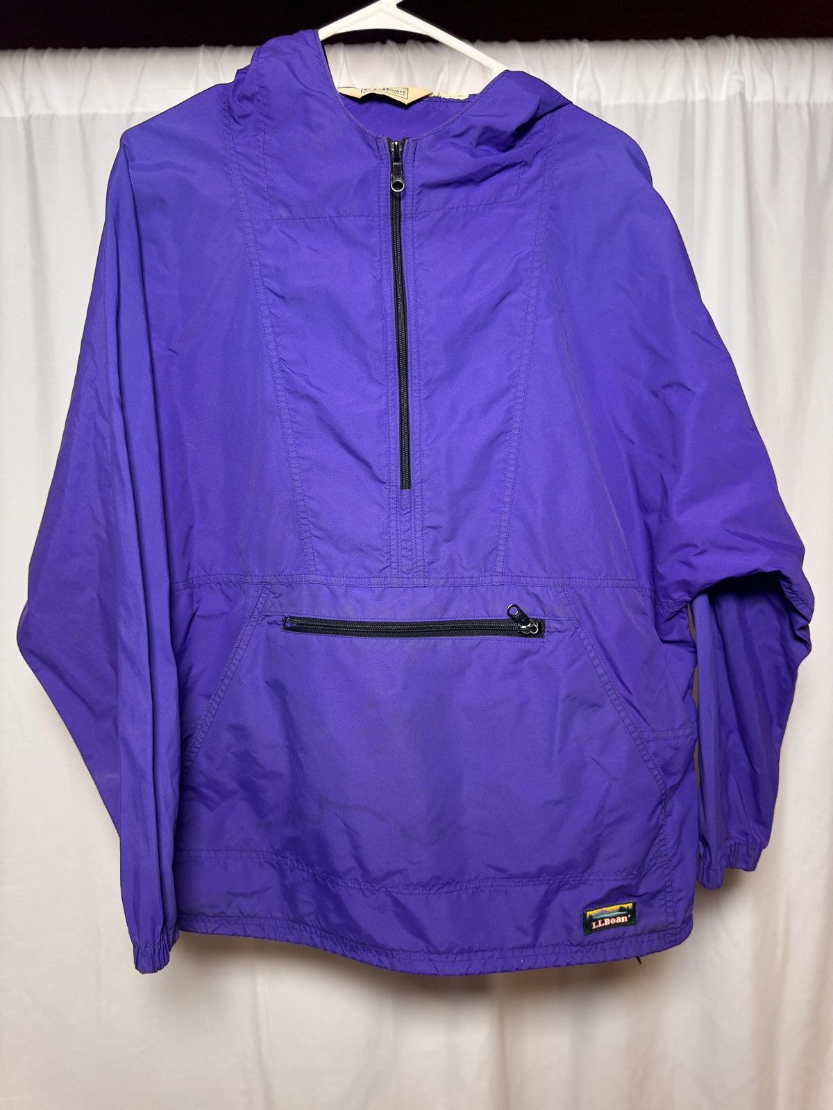 L.L. Bean LL Bean Jacket Men Large Purple Hooded Anorak Nylon Pullover Size US L / EU 52-54 / 3 - 1 Thumbnail