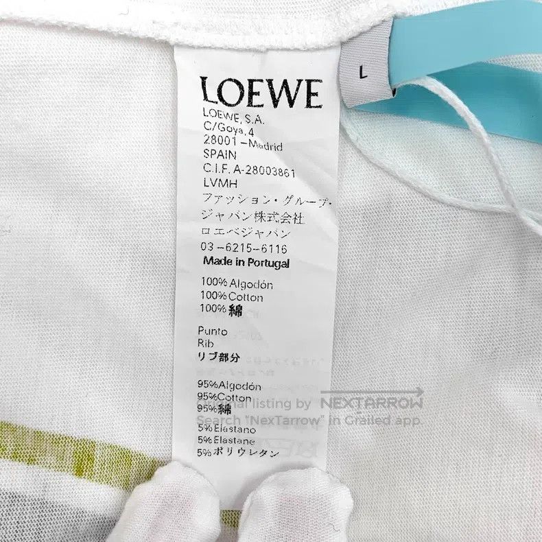 Loewe Loewe White logo lettering snow mountain print, cotton rou Size L / US 10 / IT 46 - 6 Thumbnail