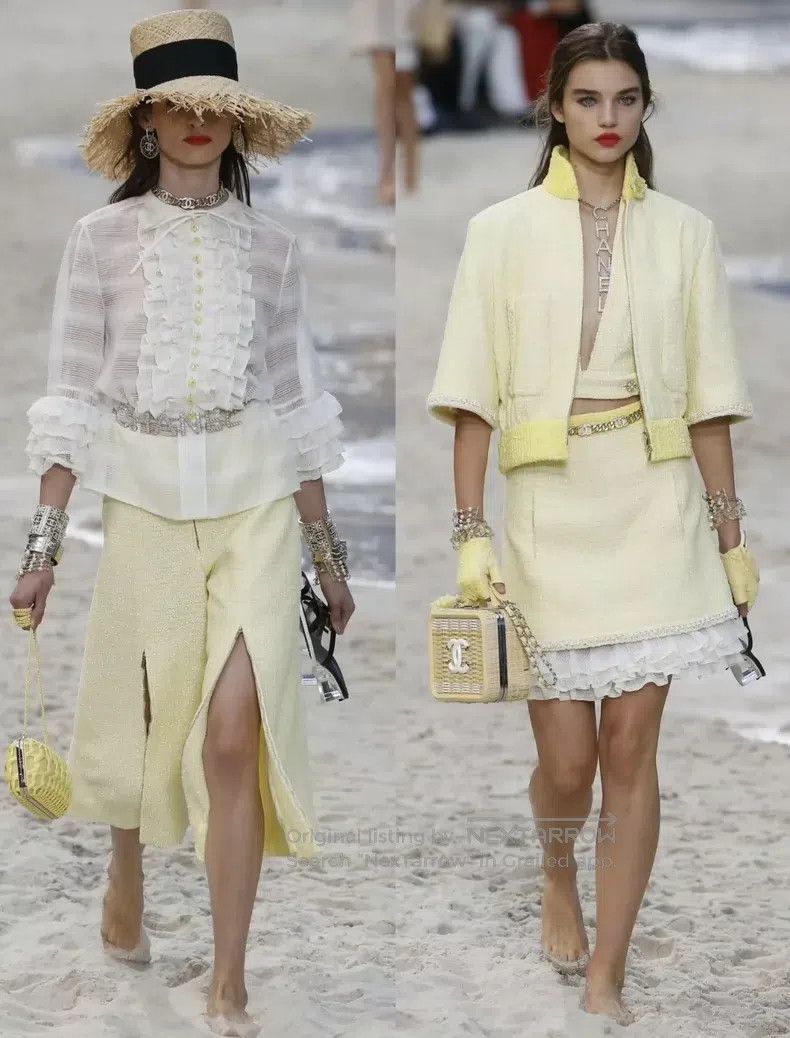 Chanel Chanel Beach series show yellow tweed zipper jacket Size XXS / US 00 / IT 34 - 8 Thumbnail