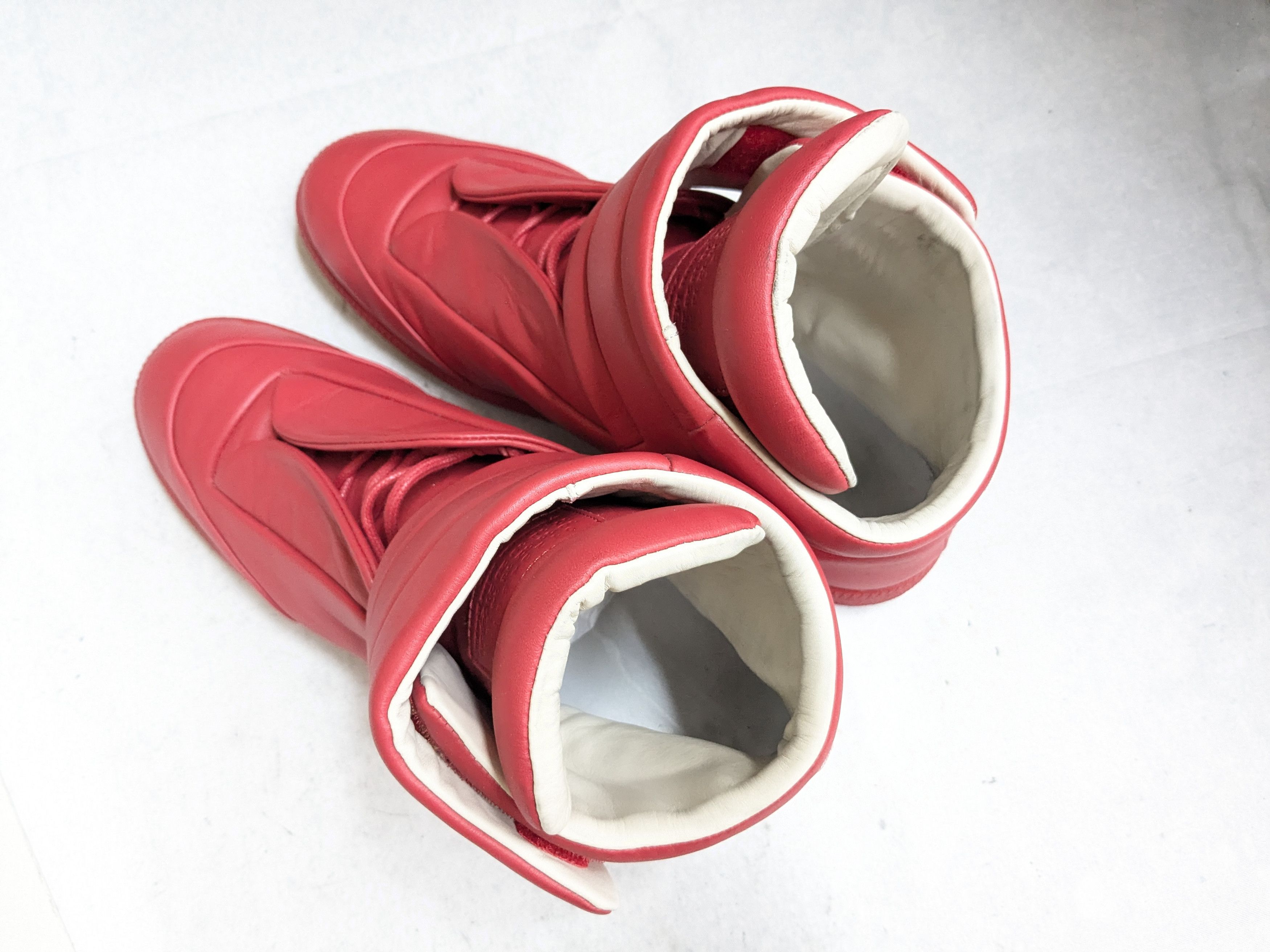 Maison Margiela Maison Margiela Future Red 13 46 High Tops Leather Sneakers Size US 13 / EU 46 - 15 Thumbnail