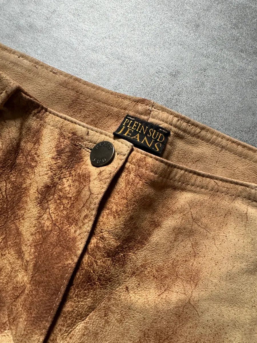 Vintage 2000s Plein Sud Artisanal Marble Leather Pants Size 30" / US 8 / IT 44 - 7 Thumbnail