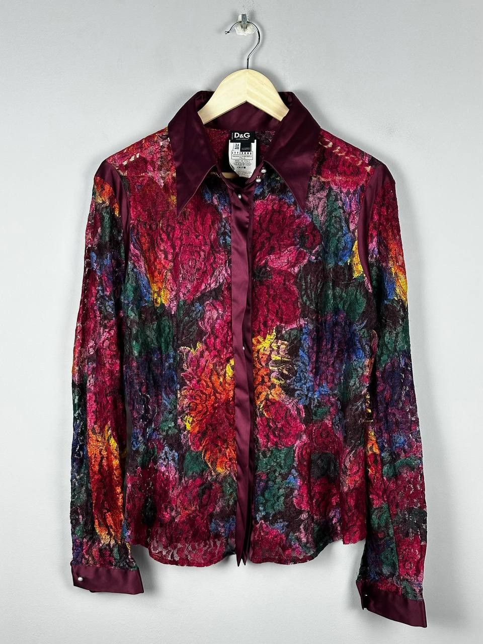 Dolce & Gabbana Rare Dolce Gabbana Luxury Viscouse Mesh Floral Shirt Size L / US 10 / IT 46 - 1 Thumbnail