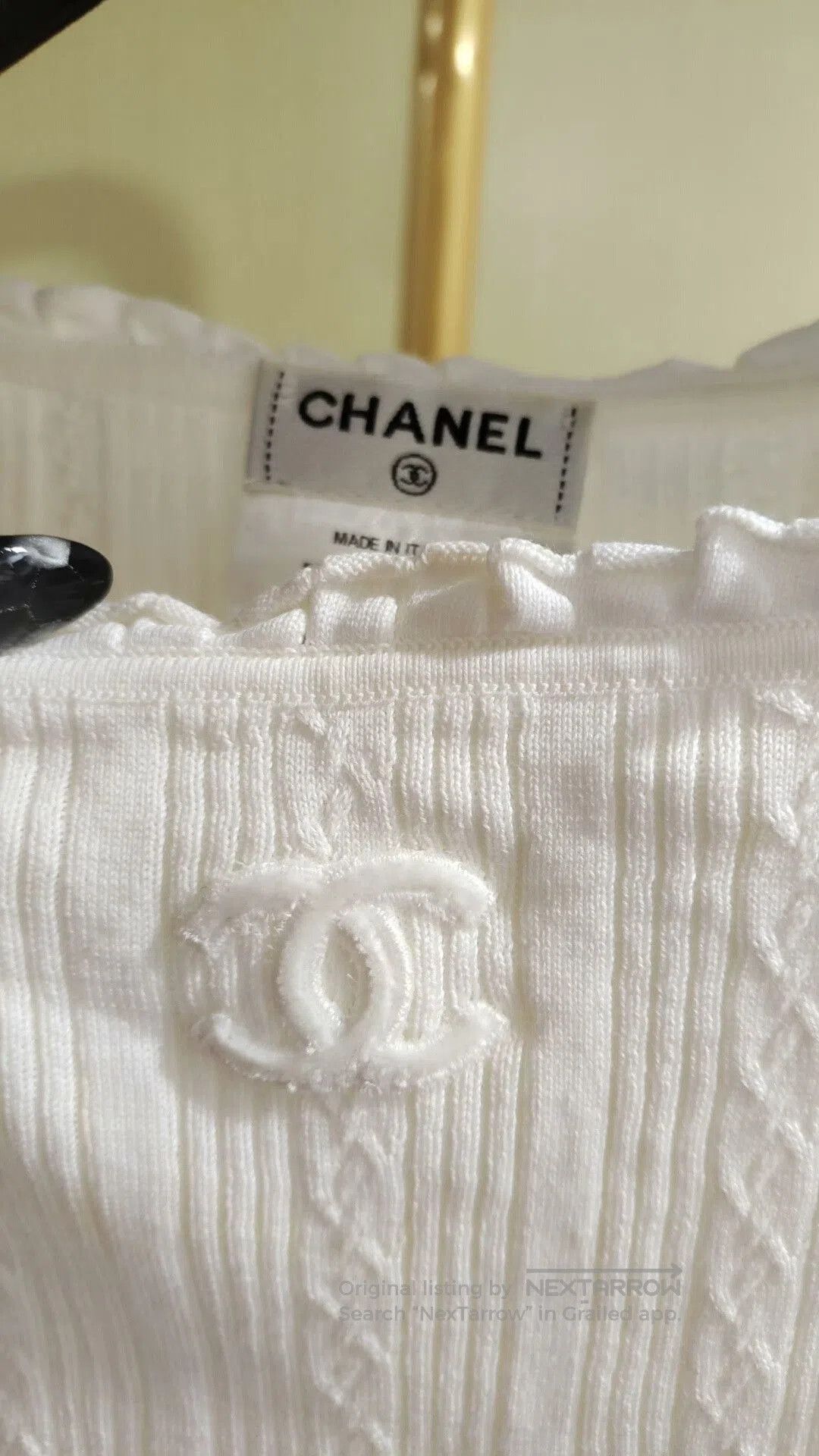 Chanel Chanel White Sleeveless Knit Top. Size S / US 4 / IT 40 - 5 Thumbnail