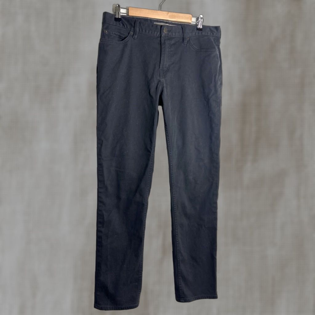 Banana Republic Banana Republic Mens Slim Travel Pants 33x32 Chino Charcoal Gray Slimming "Travel" Mens Size US 33 - 1 Thumbnail