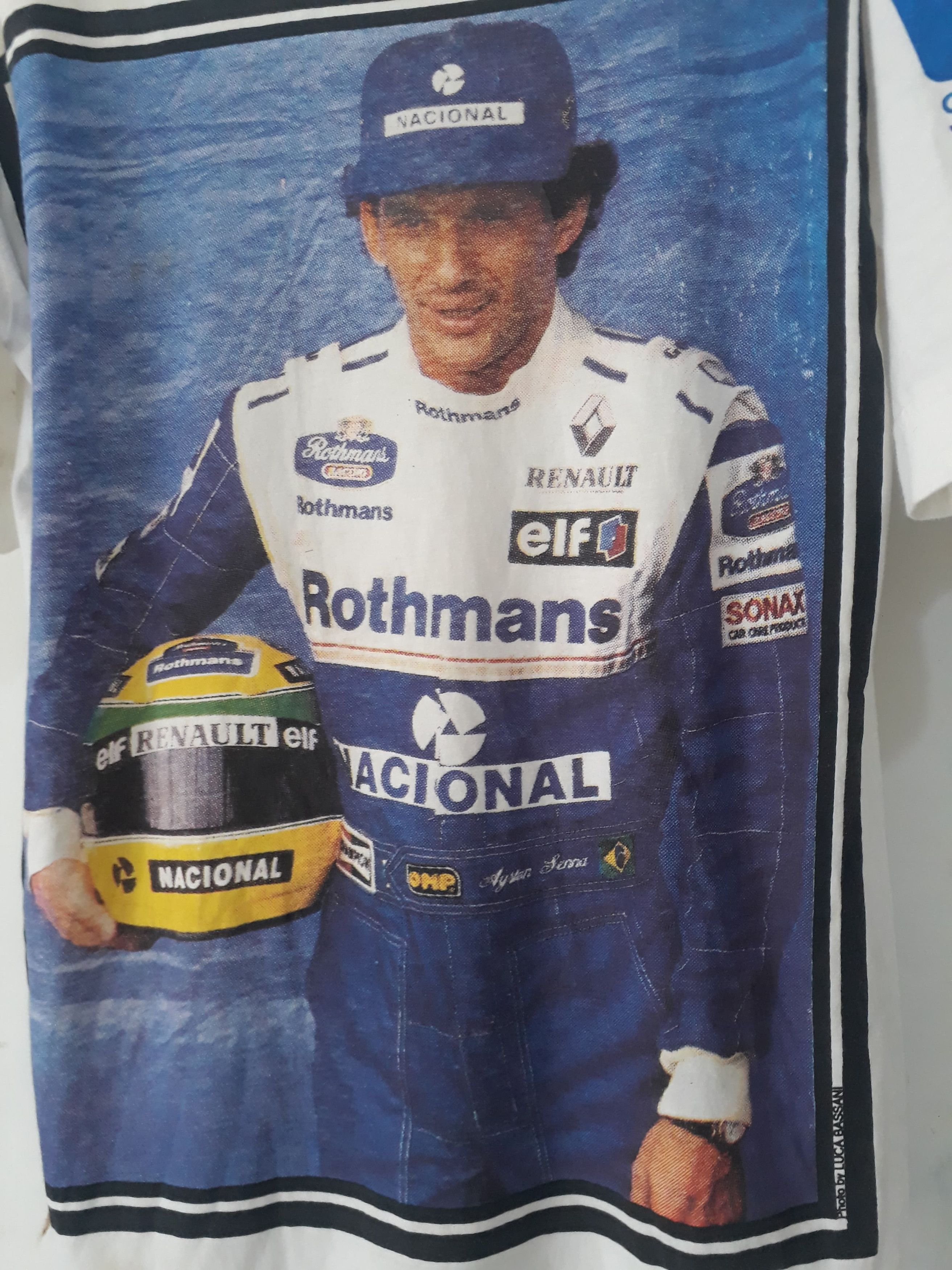 Vintage Vintage Ayrton Senna Brazilian motorsports racing driver Size US S / EU 44-46 / 1 - 5 Thumbnail